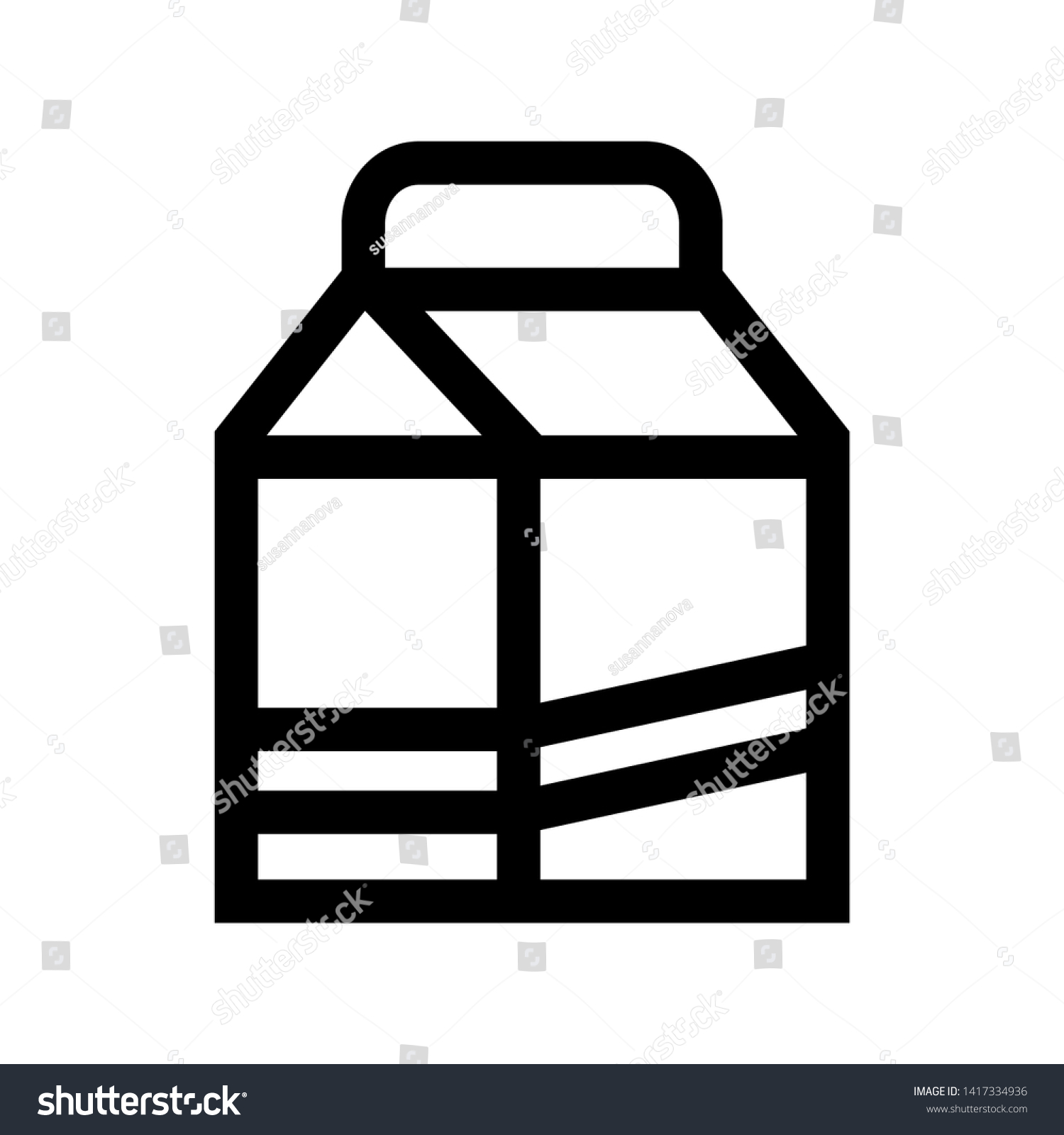 Packaging Container Milk Icon Vector Stock Vector (Royalty Free ...