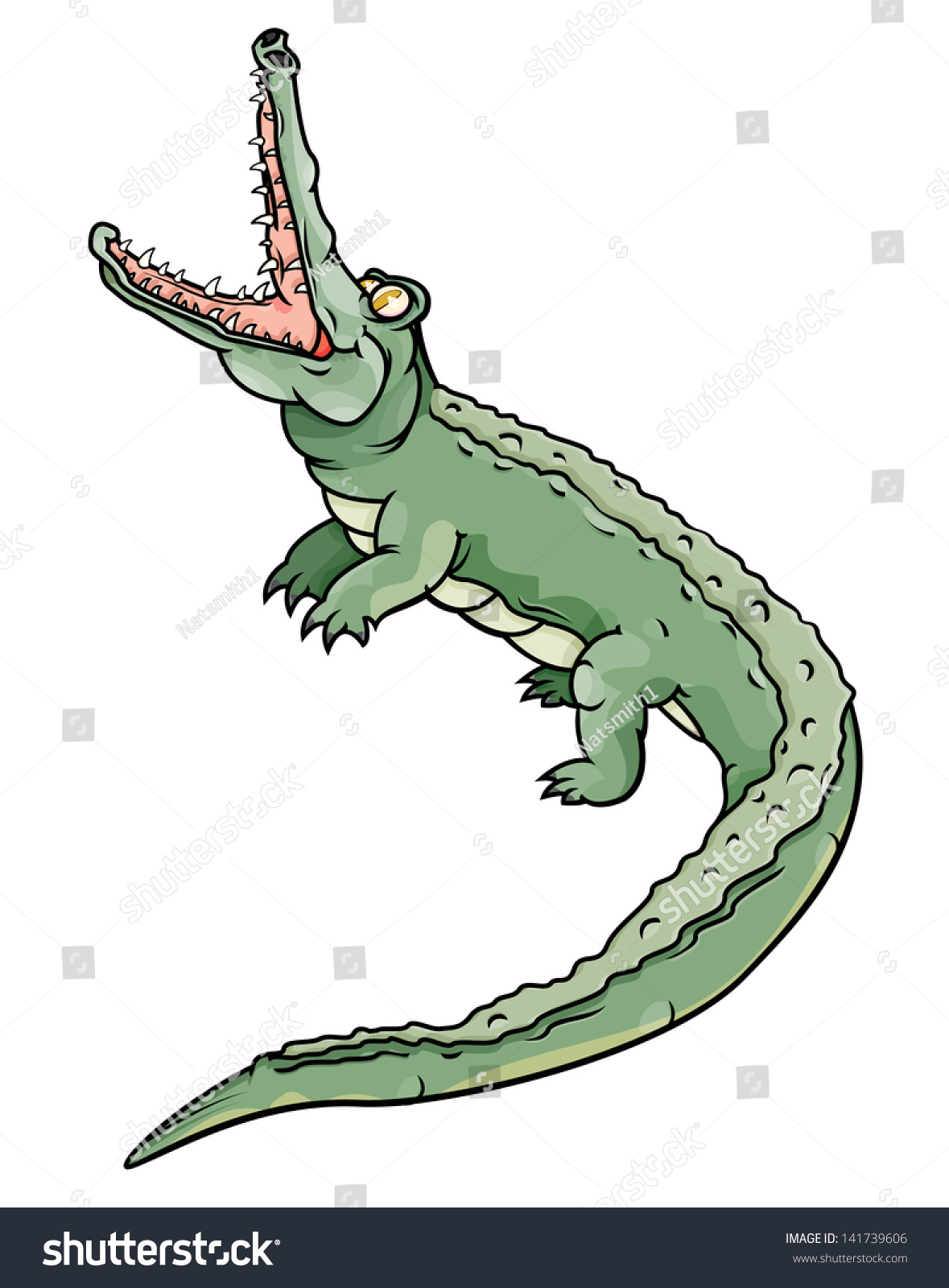 Рисуем крокодила с открытой пастью