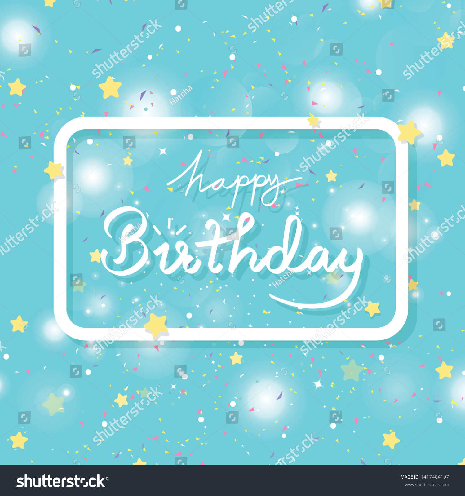 Happy Birthday Shooting Stars Confetti Explosion Stock Vector (Royalty ...