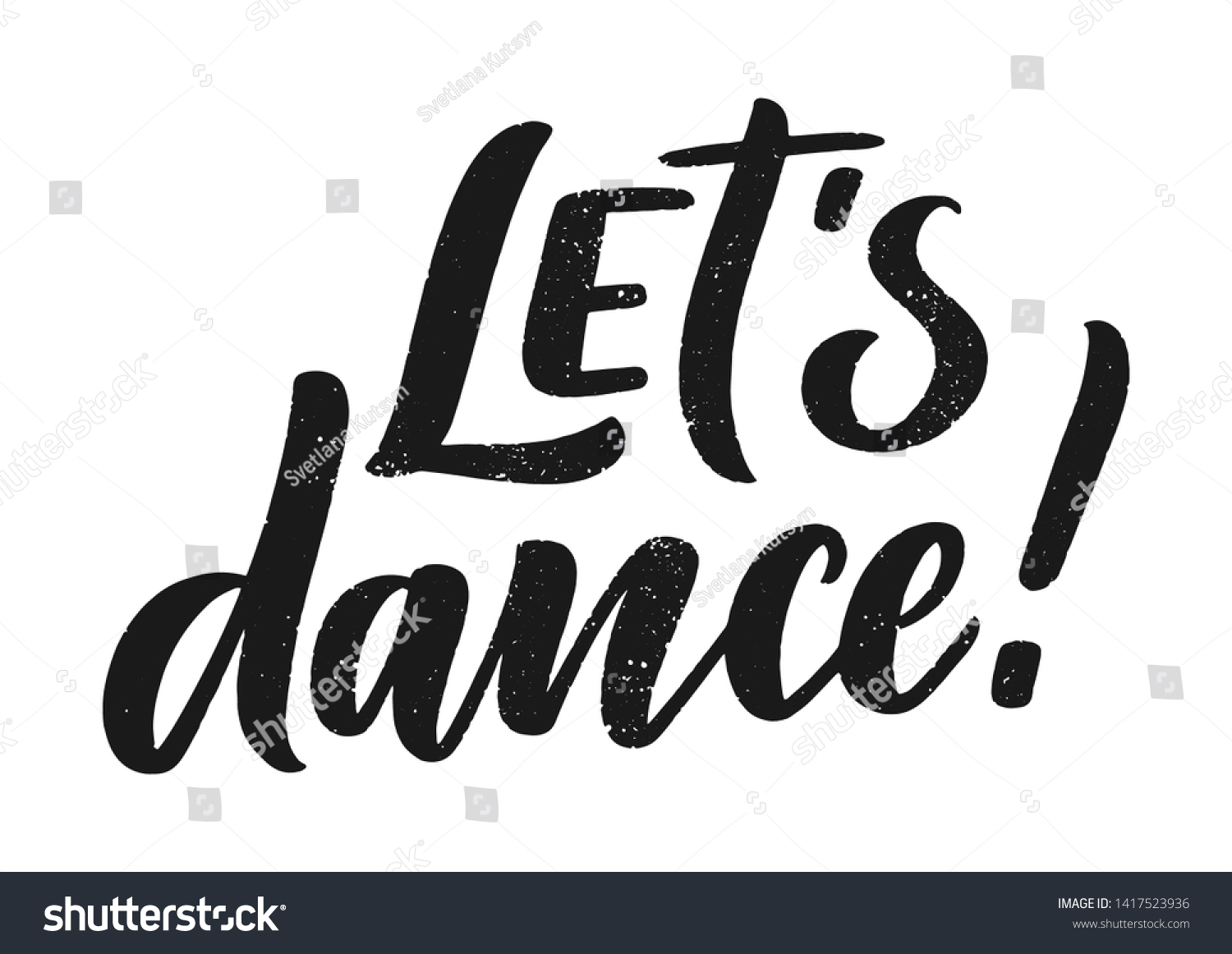 Hand Drawn Phrase About Dance Print Stock Vector (Royalty Free ...