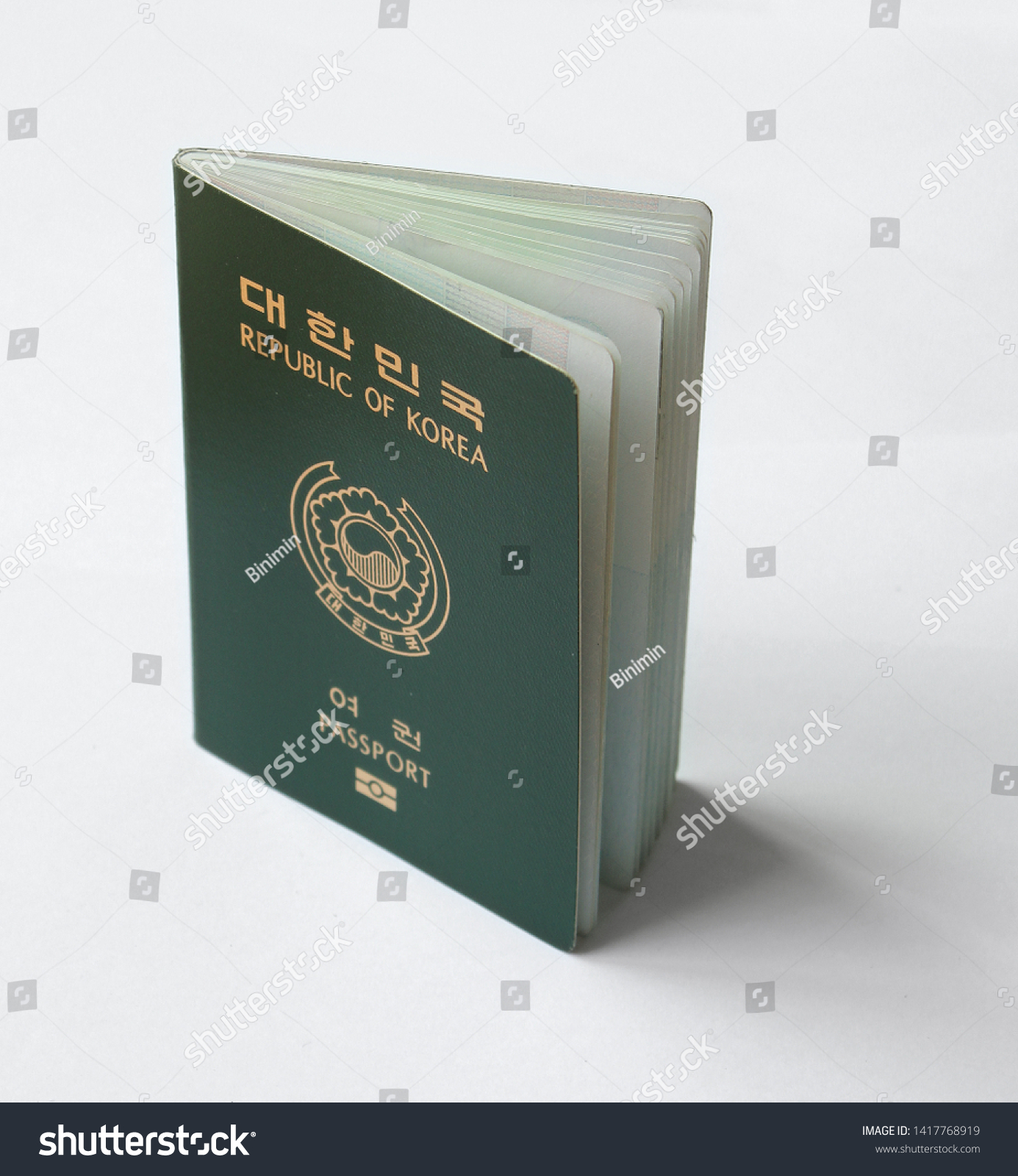 Republic Korea Passport Isolated White Background Stock Photo ...