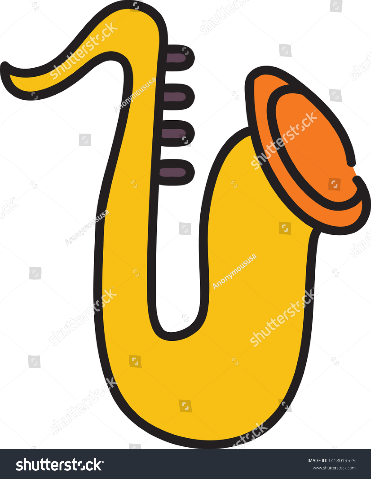 Illustration Clasical Trumpet Icon Stock Vector (Royalty Free ...