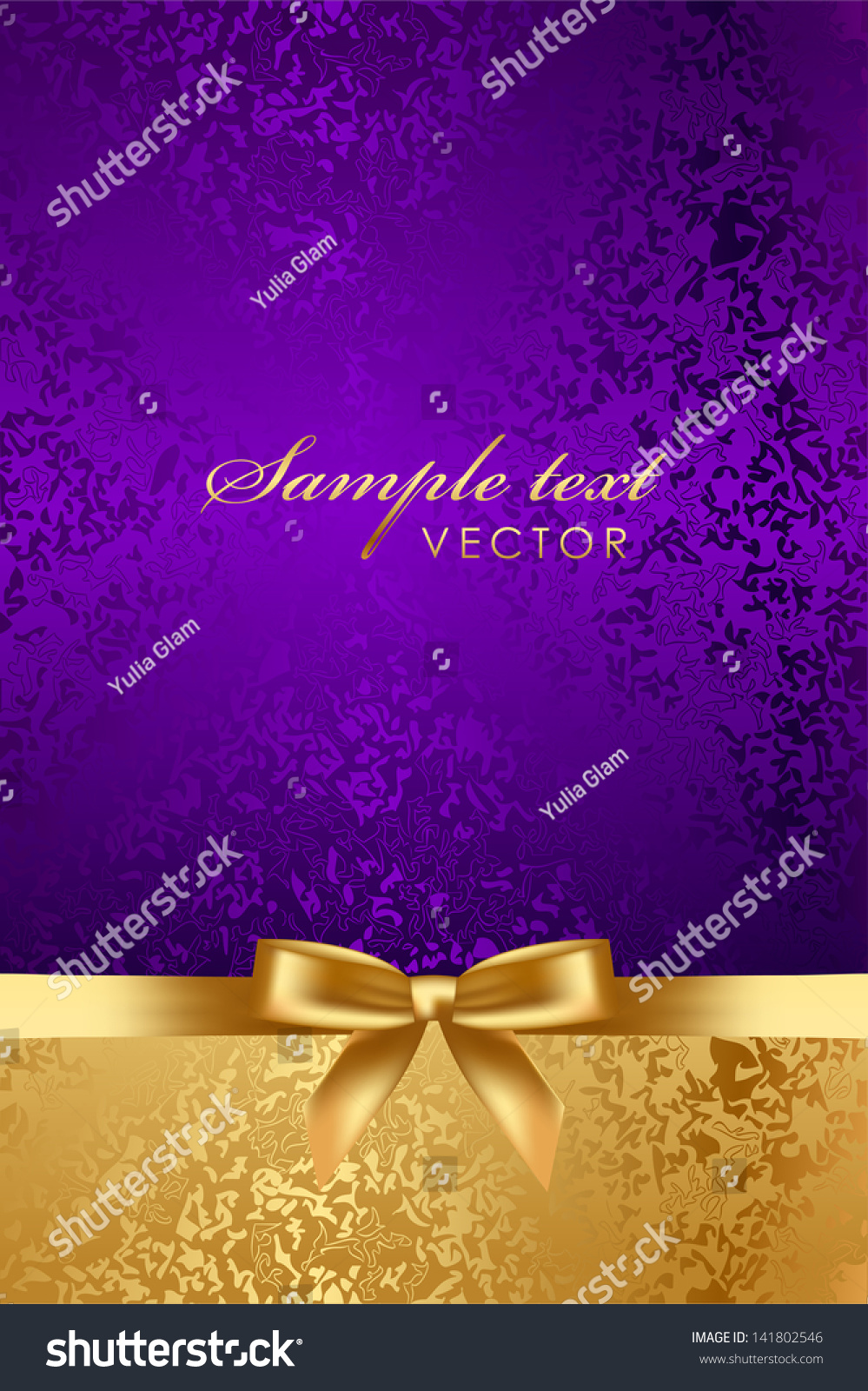 Vector Luxury Background Gold Bow Stock Vector (Royalty Free) 141802546 ...