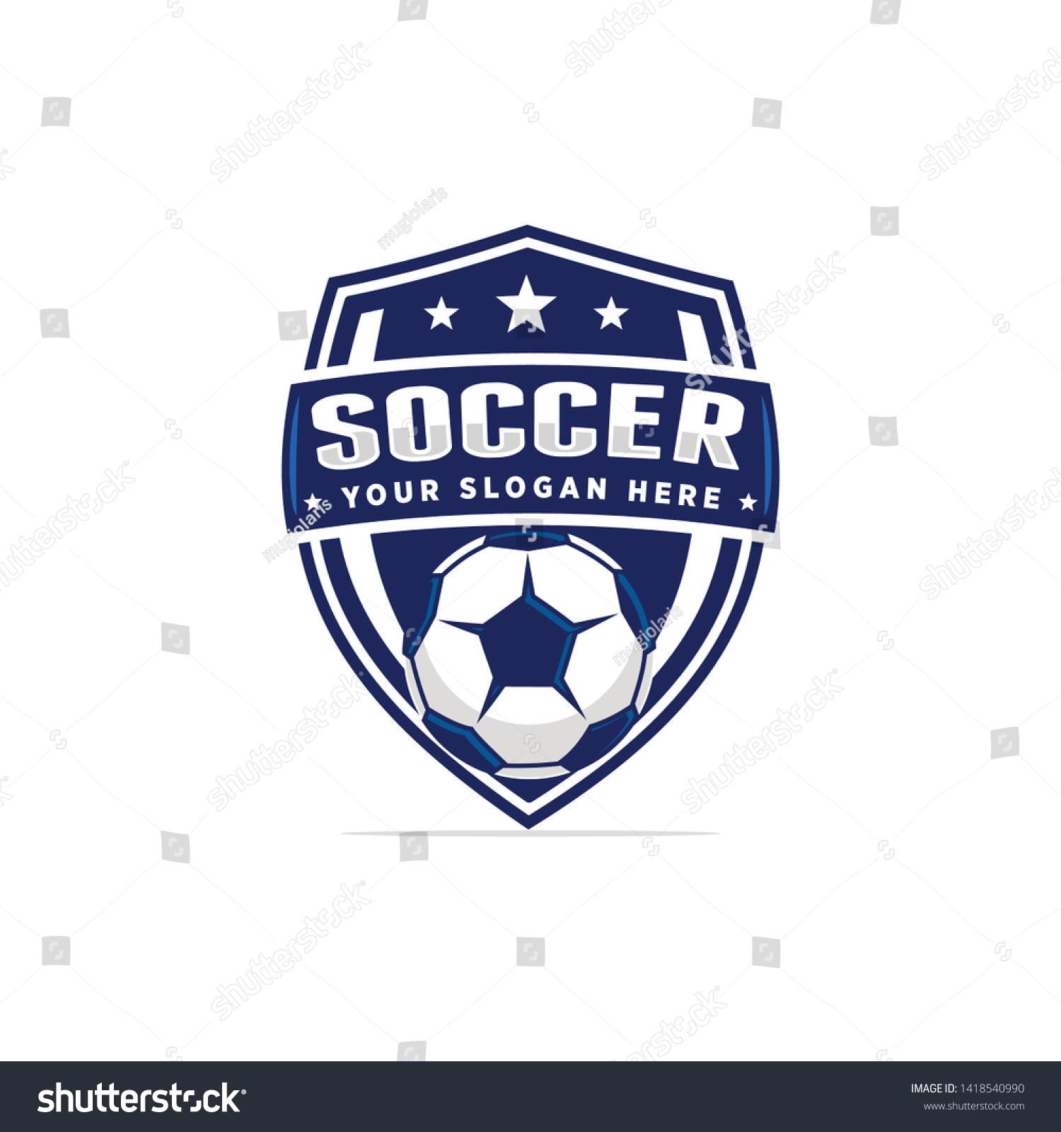 Soccer Football Logo Template Vector Illustration Stock Vector (Royalty ...