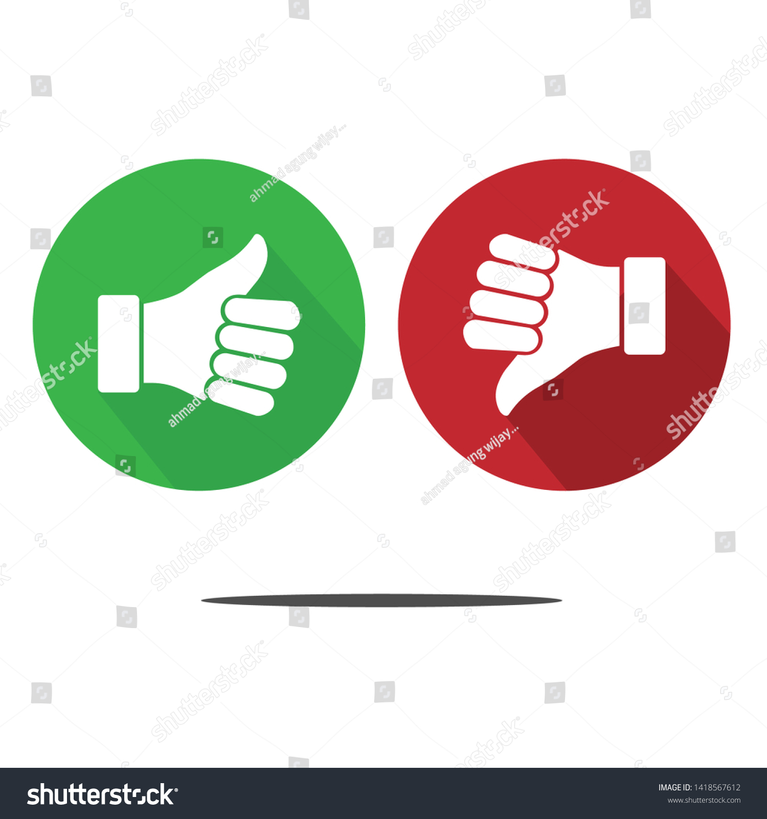 Hands Thumb Icon Symbol Vector Stock Vector (Royalty Free) 1418567612 ...