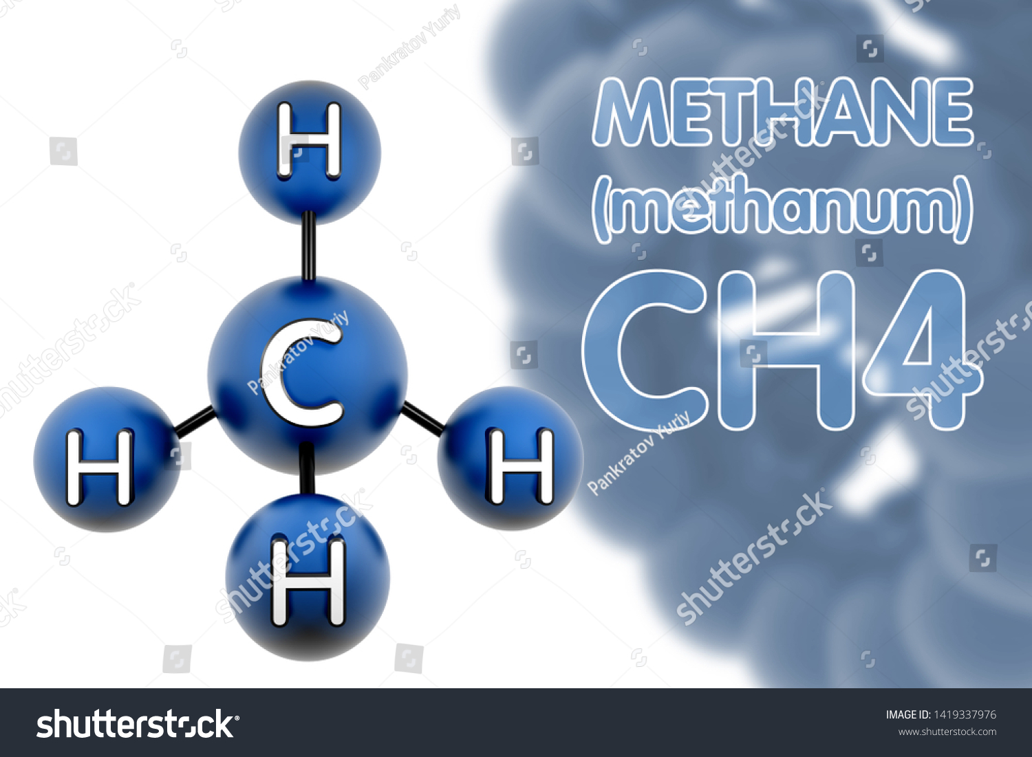 Ch4 Molecule Methane Render 3d Model Stock Illustration 1419337976