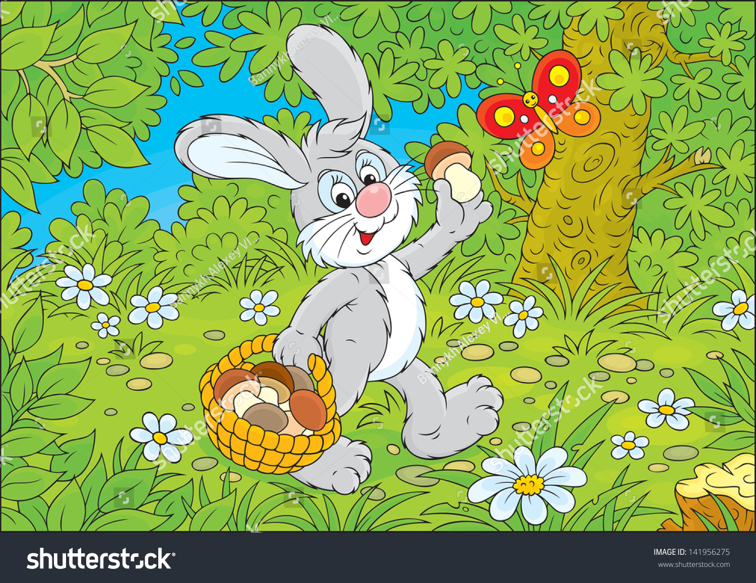 Сказочная Лесная Поляна с зайцами