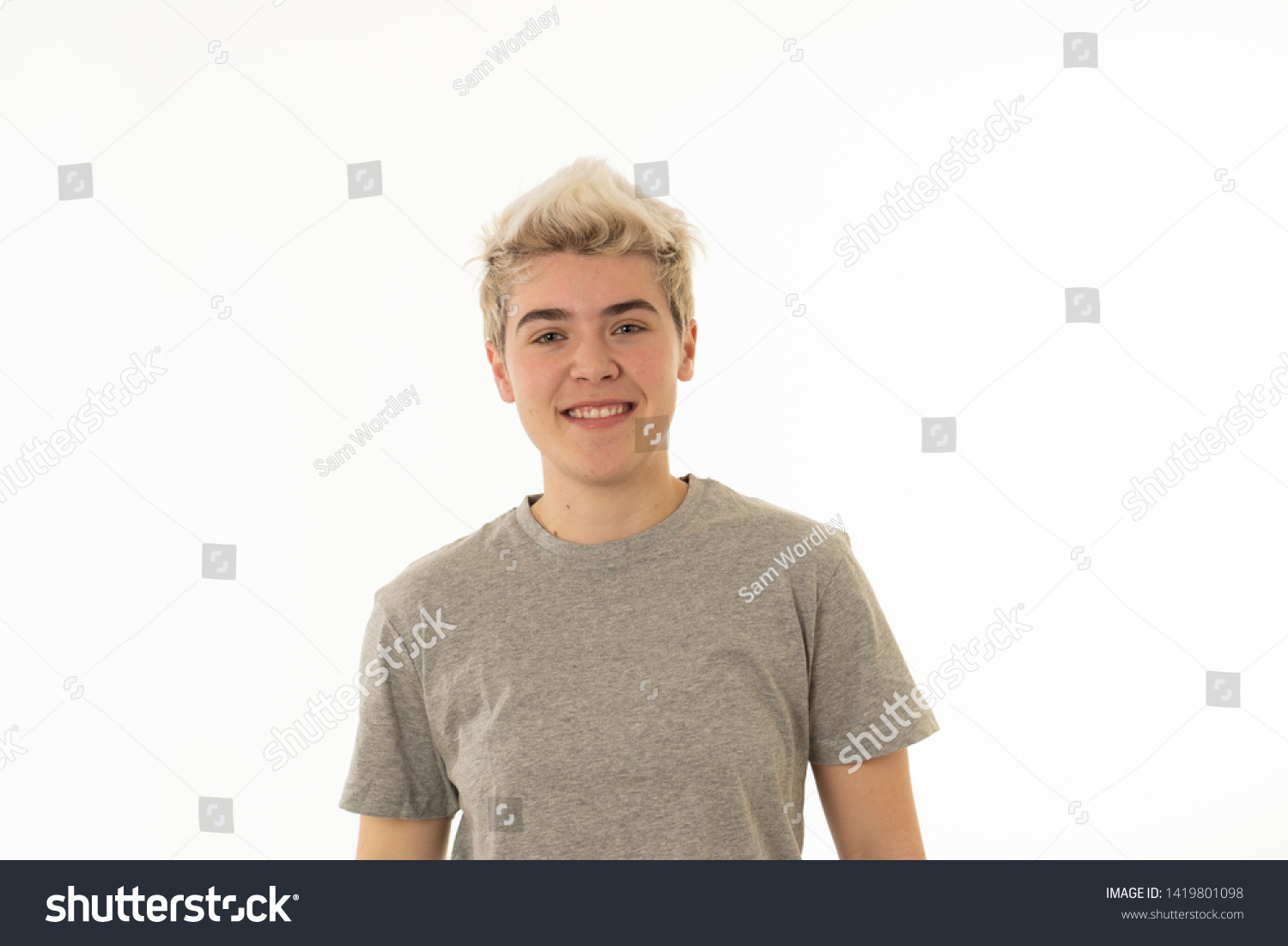 Portrait Handsome Young Transgender Teenager Man Stock Photo 1419801098 ...