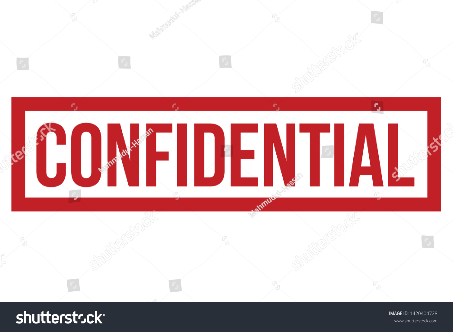 CONFIDENTIAL Self Inking Rubber Stamp Red Ink 