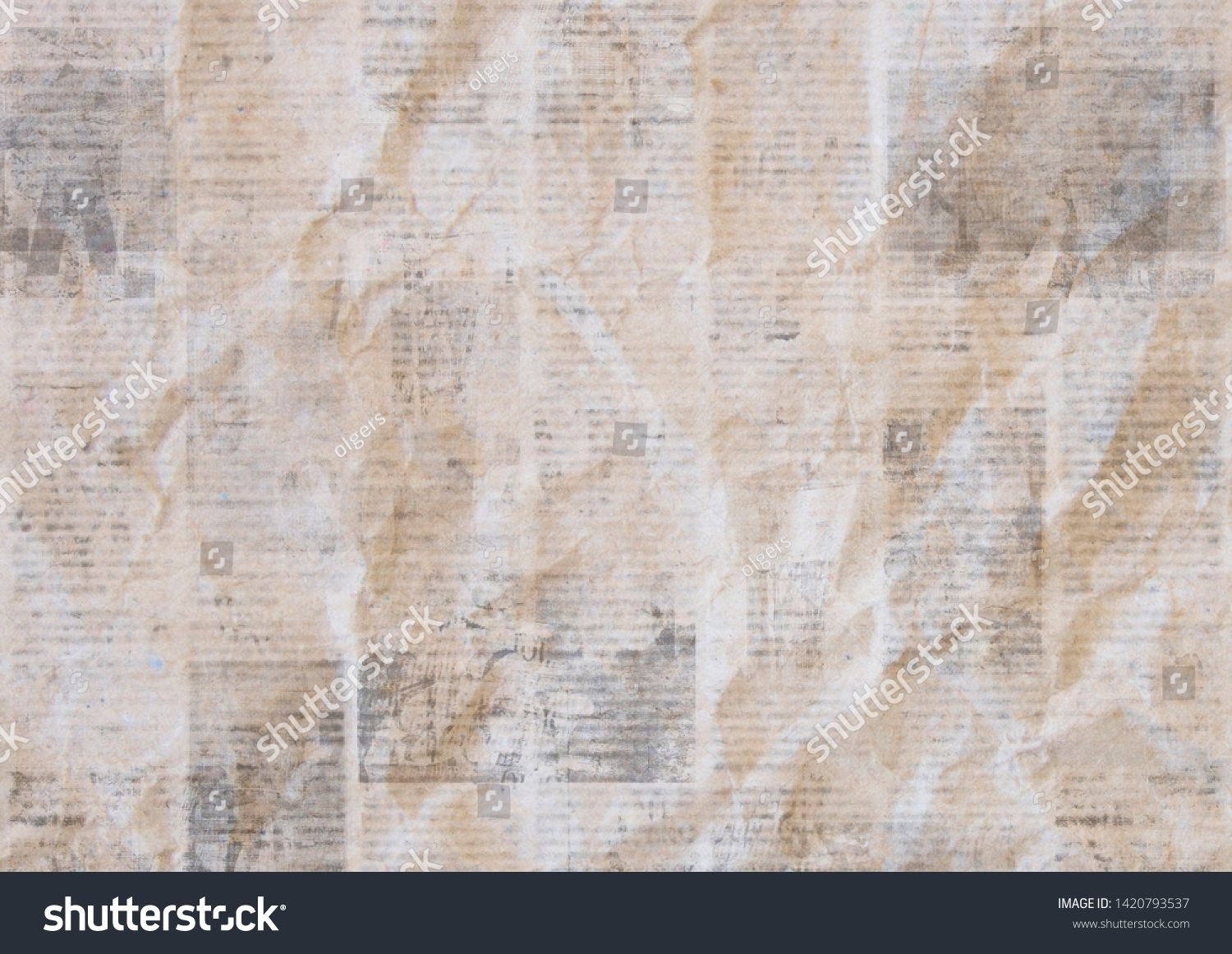 Vintage Grunge Newspaper Paper Texture Background Stock Photo ...