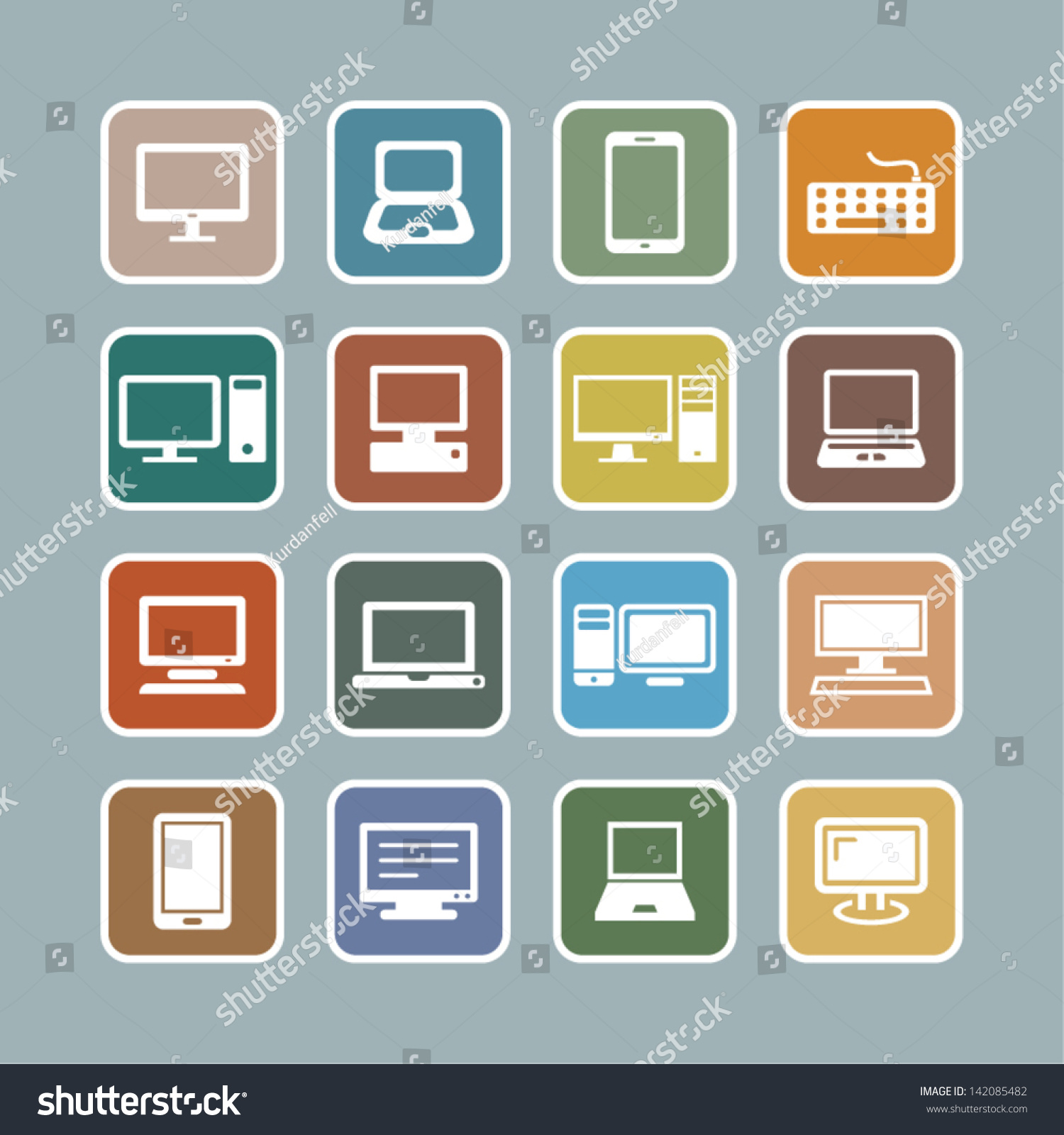 Computer Icons Computer Accessories Icons Stock Vector (Royalty Free ...