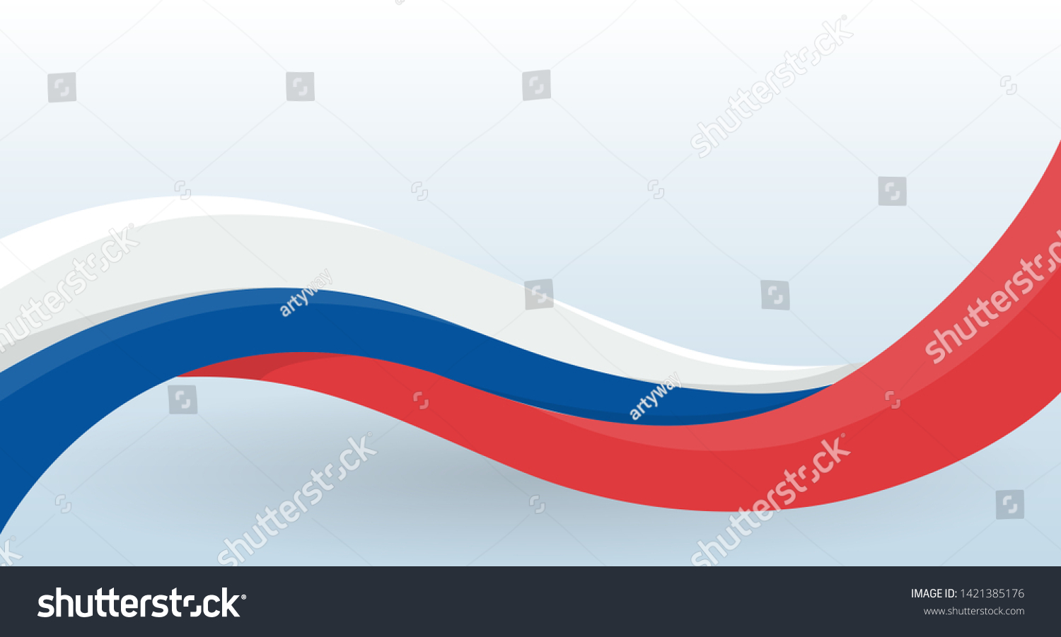 Флаг России волной