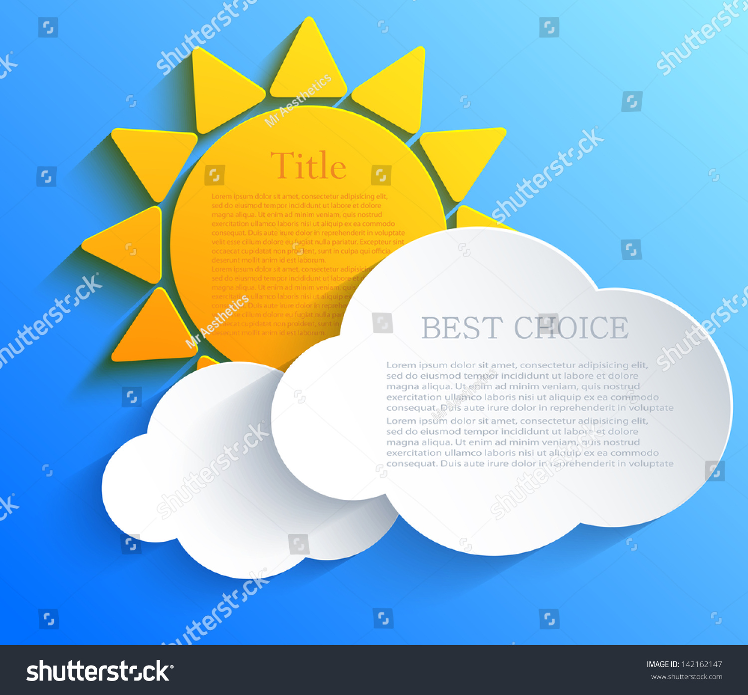 Vector Sun Clouds Background Eps10 Stock Vector (Royalty Free ...