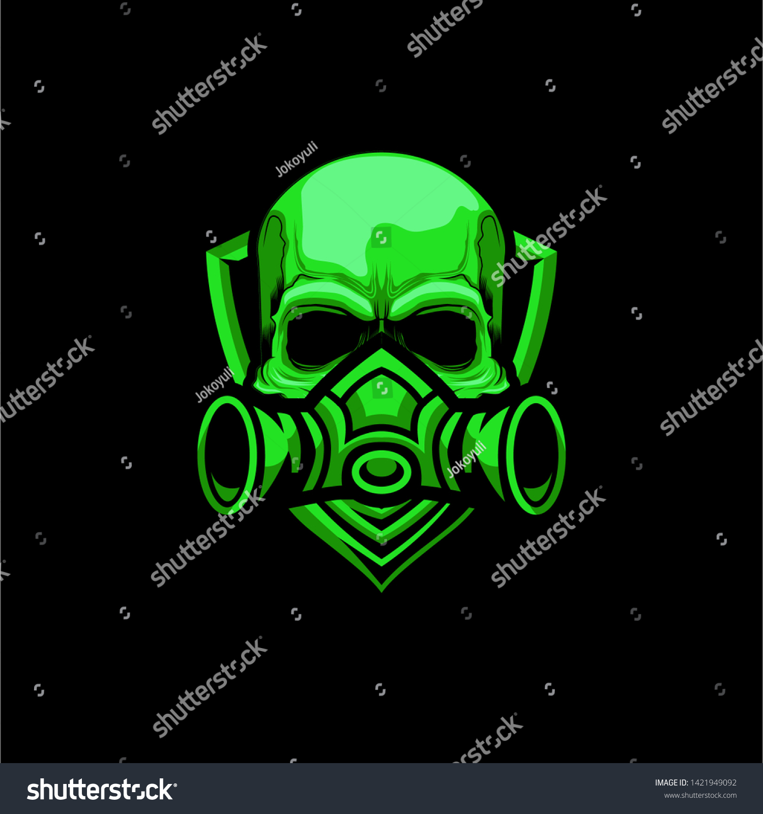 Skull Gas Mask Shield Logo Vector Stock Vector (Royalty Free ...