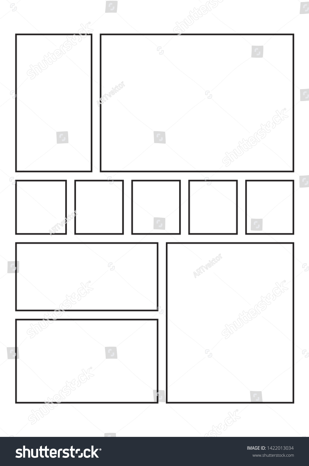 Comic Book Strip Templates Drawing Stock Vector (Royalty Free ...