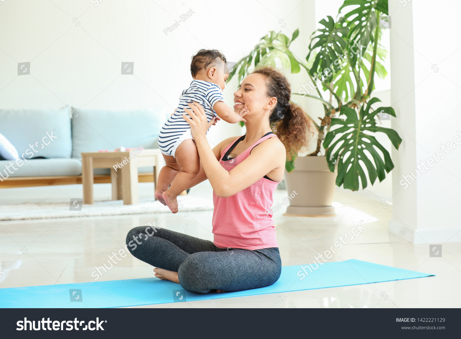 7,946 Mom baby workout Images, Stock Photos & Vectors | Shutterstock