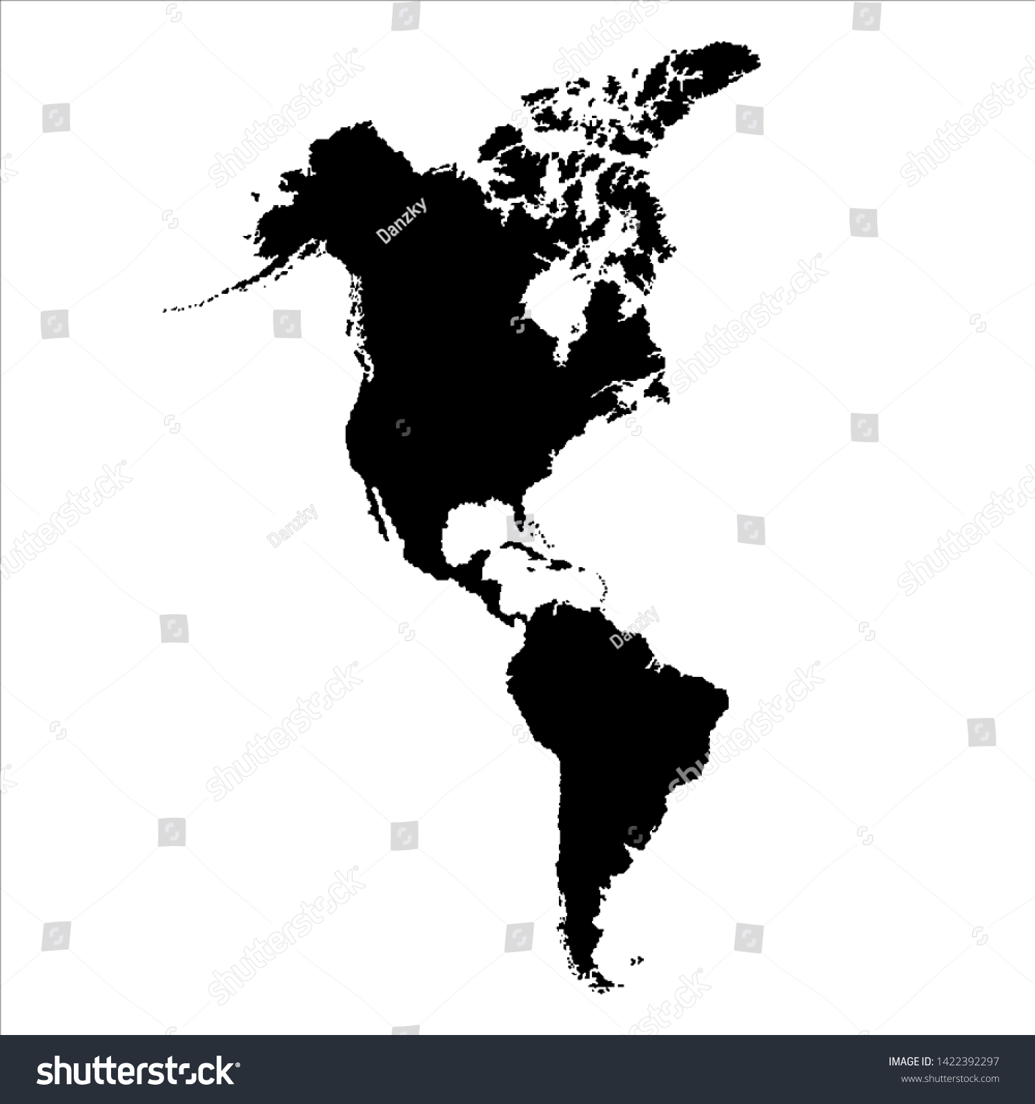 America Blank Map Vector America Map Stock Vector (royalty Free 