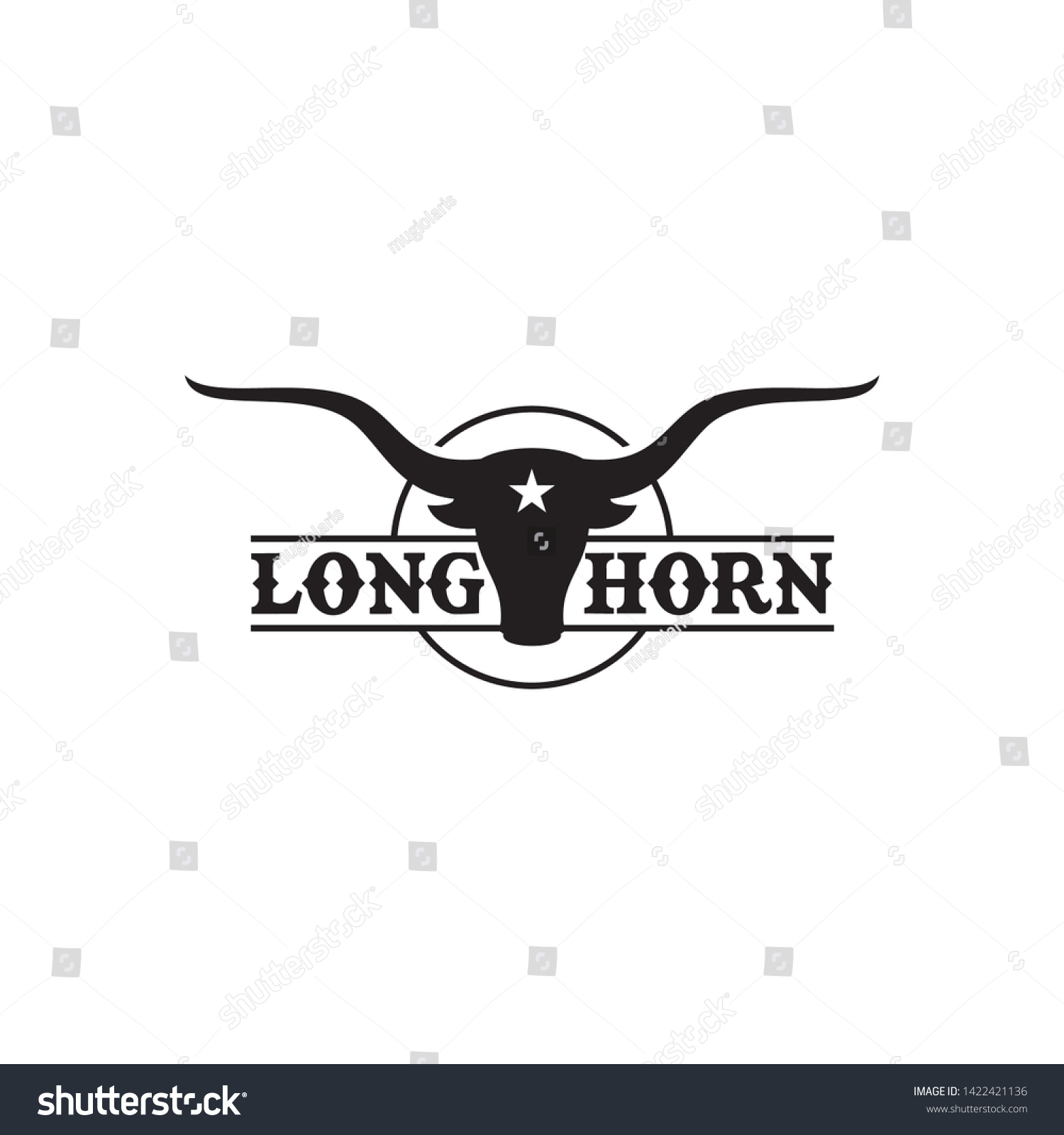 Long Horn Logo Template Vector Illustration Stock Vector (Royalty Free ...