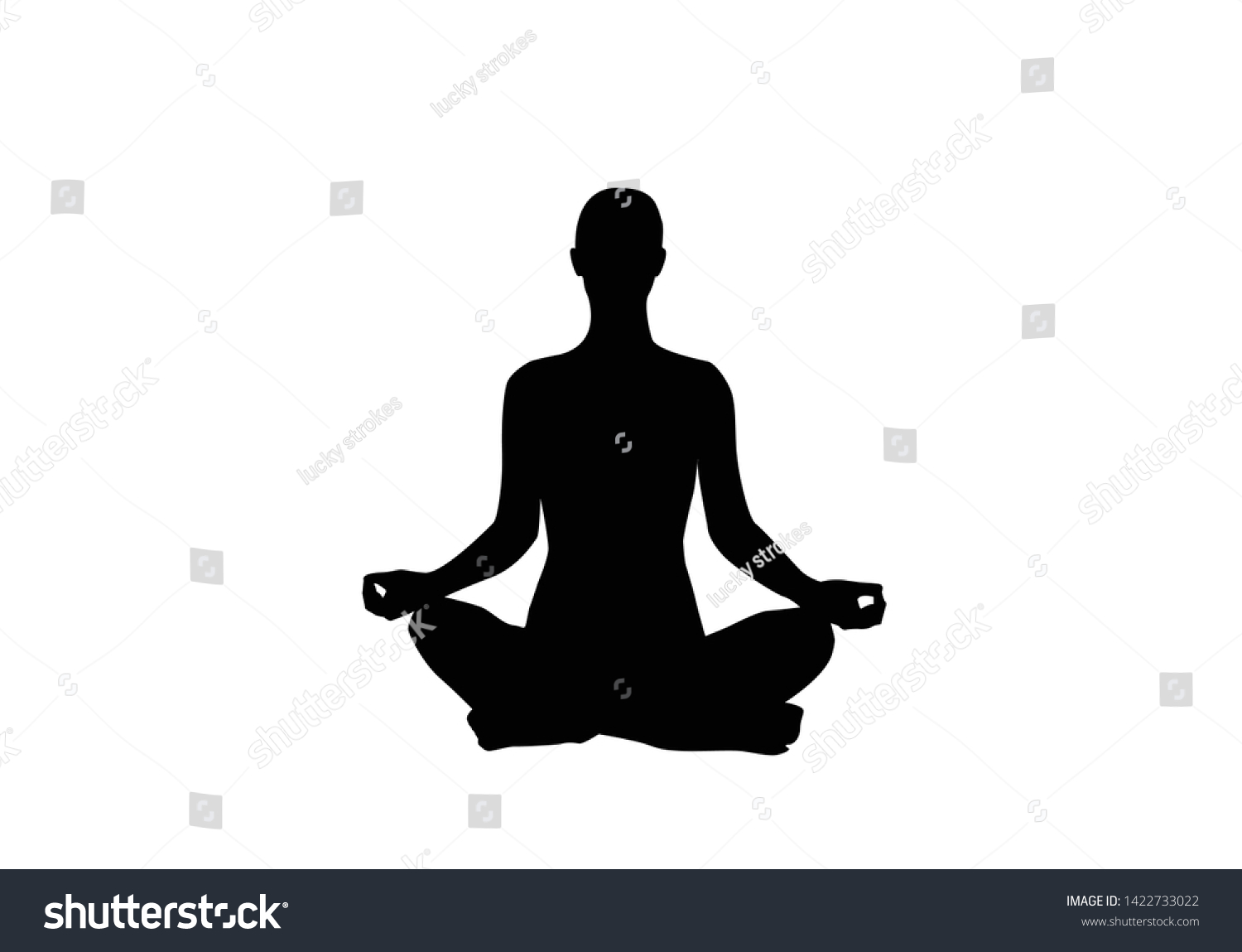 Yoga Silhouette Vector Illustration Vector Stock Vector (Royalty Free ...