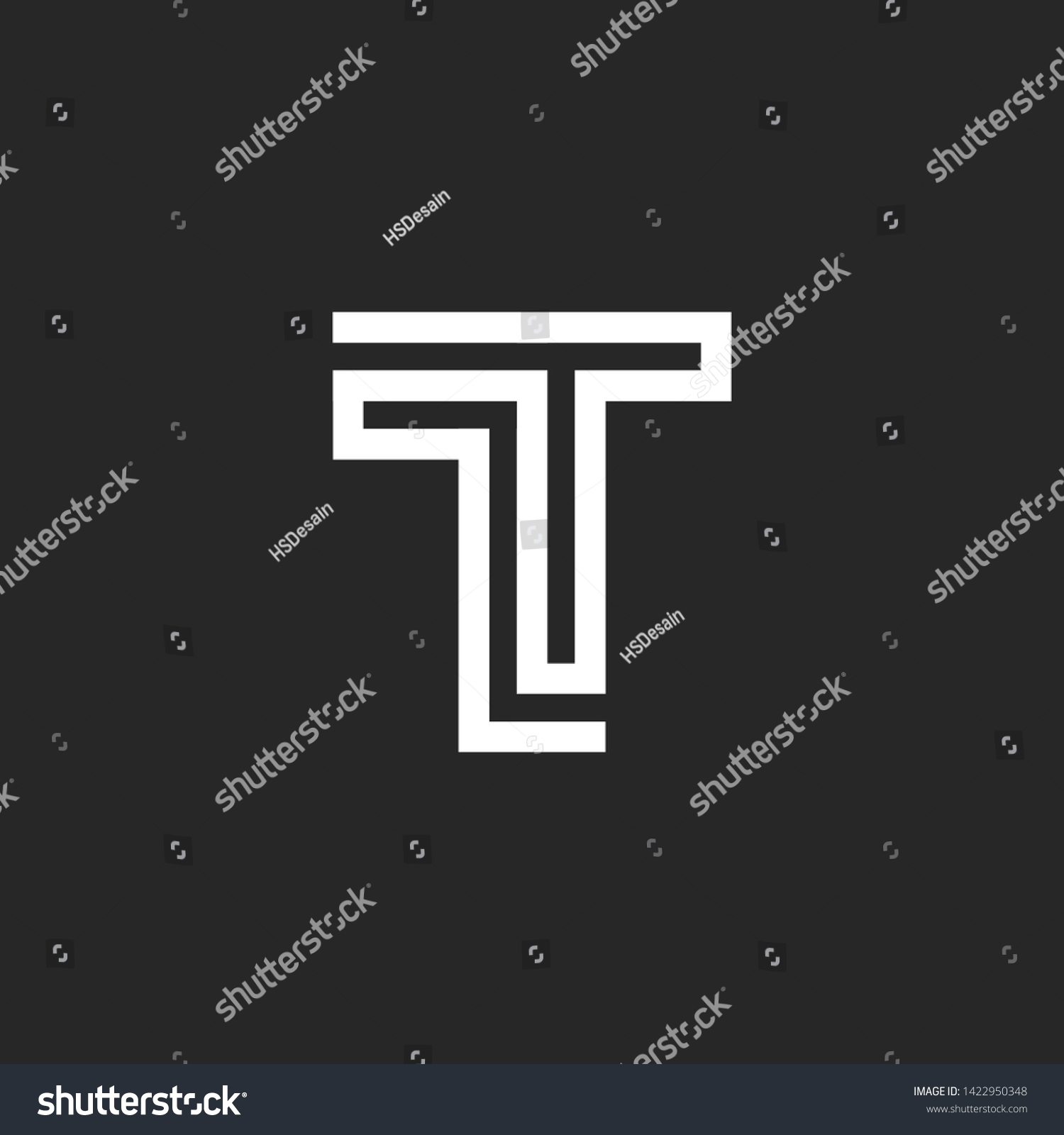 Letter T Tt Minimalist Art Monogram Stock Vector Royalty Free 1422950348 Shutterstock