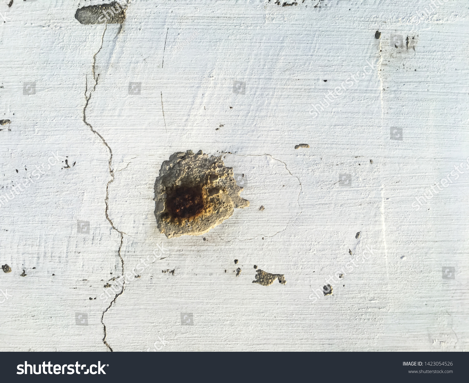 Abstract Cracked Hole Concrete Texture Background Stock Photo ...