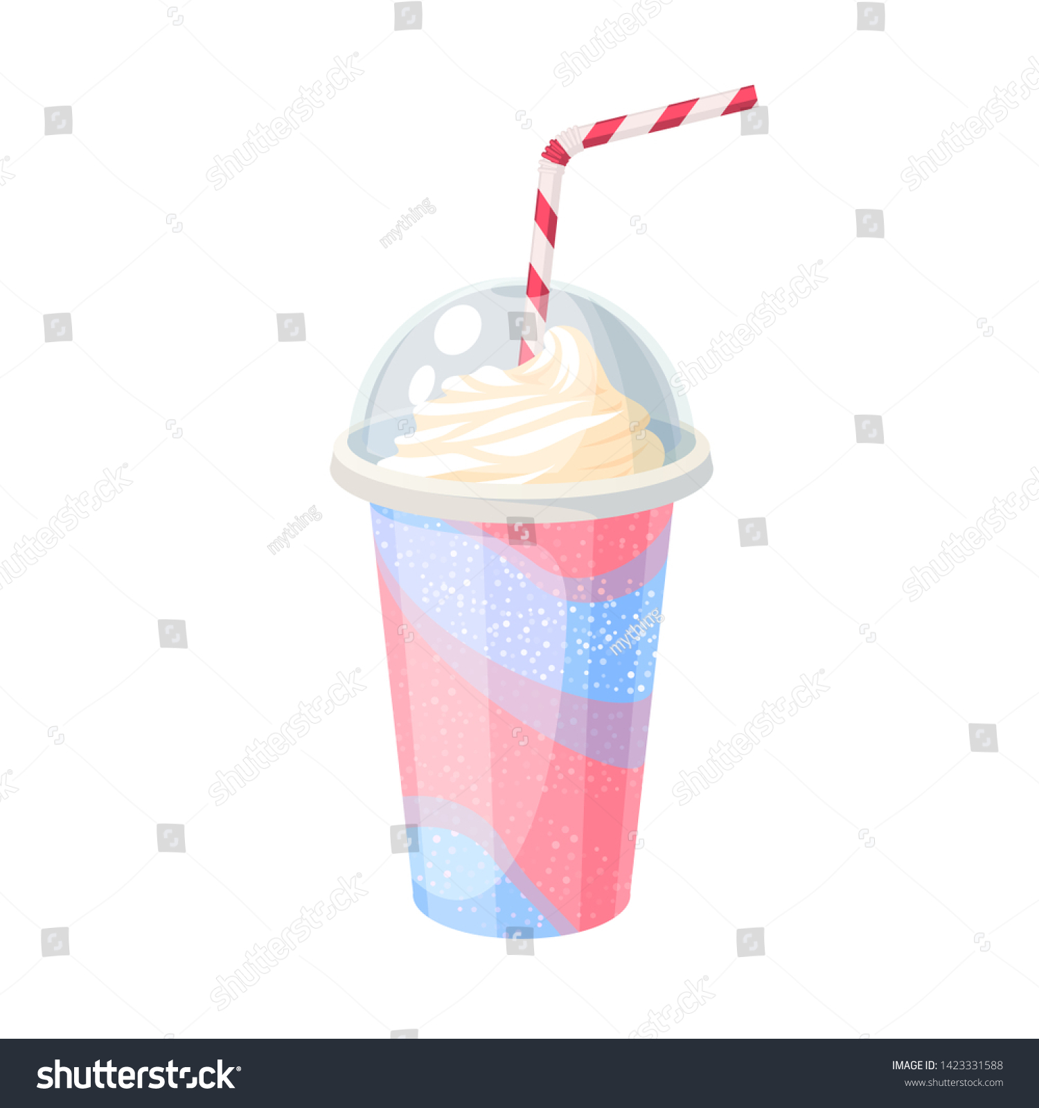 Colorful Fruit Milkshake Design Plastic Cup Stock Vector (Royalty Free ...