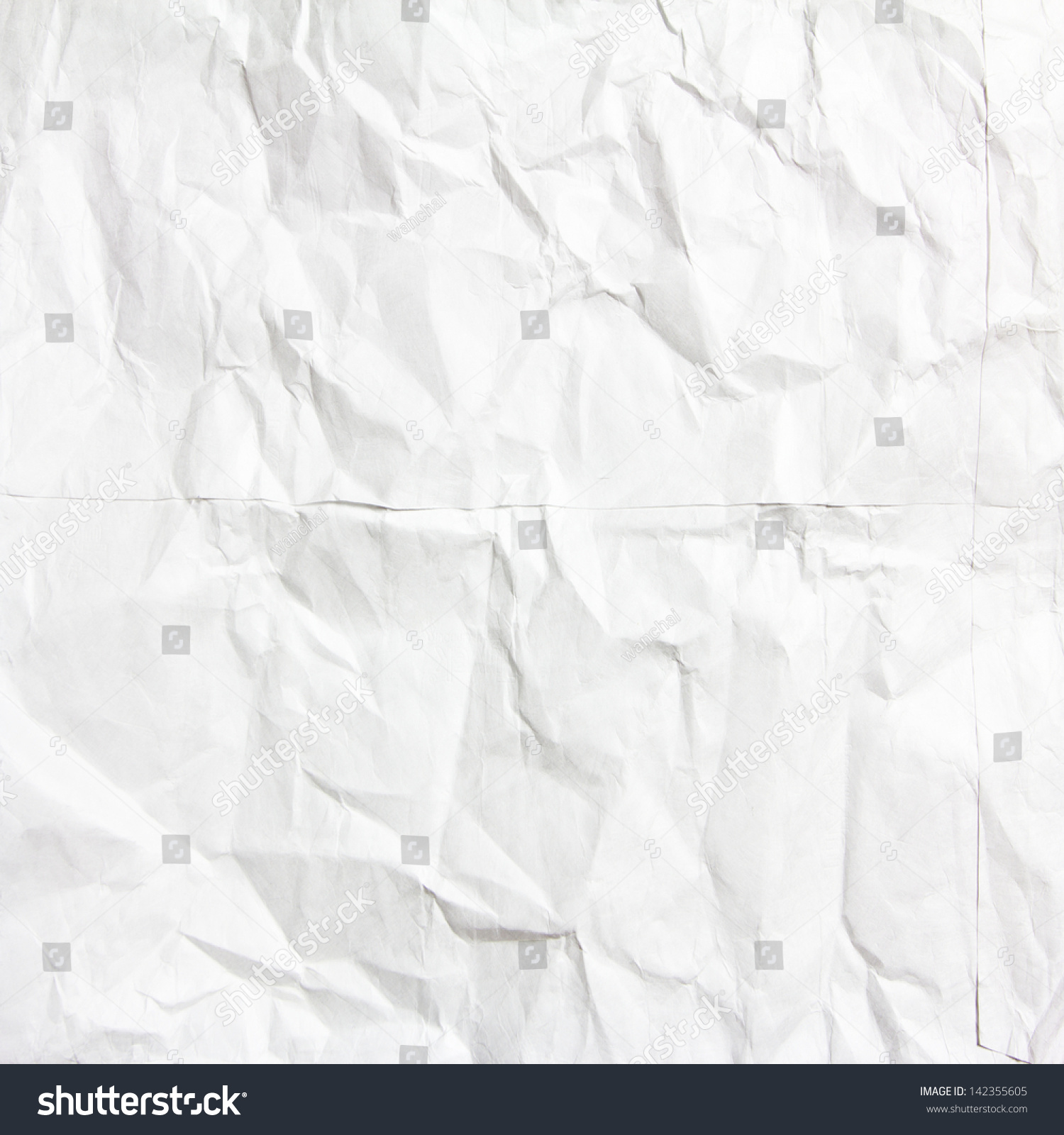 White Crumpled Paper Texture Use Background Stock Photo 142355605 ...