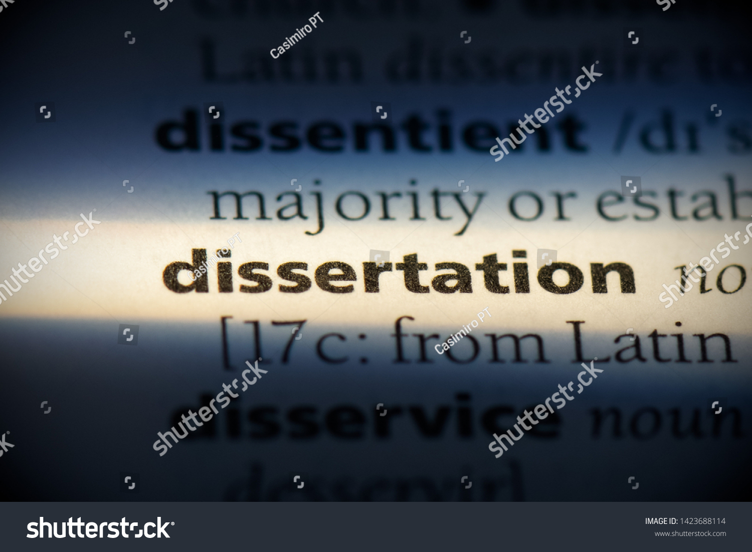 dictionary meaning for dissertation