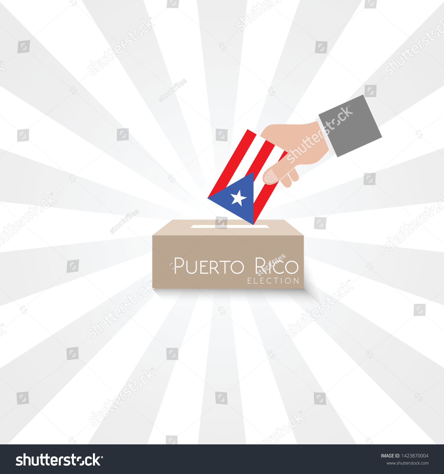 Puerto Rico Elections Vote Box Vector Stock Vector (Royalty Free