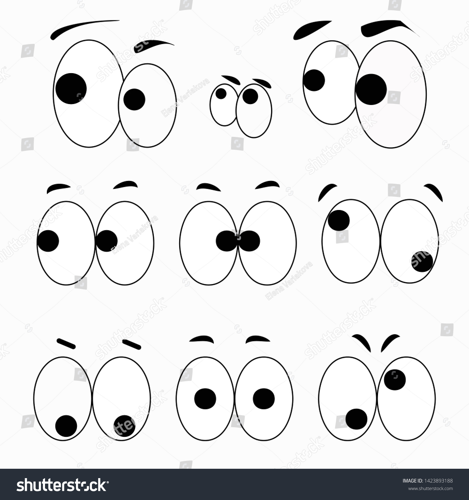 Set Elements On White Background Cartoon Stock Vector (Royalty Free ...