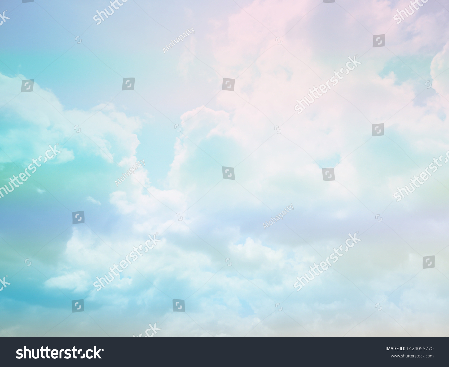 Beautiful Sky Clouds Soft Pastel Colorsoft Stock Photo 1424055770 ...