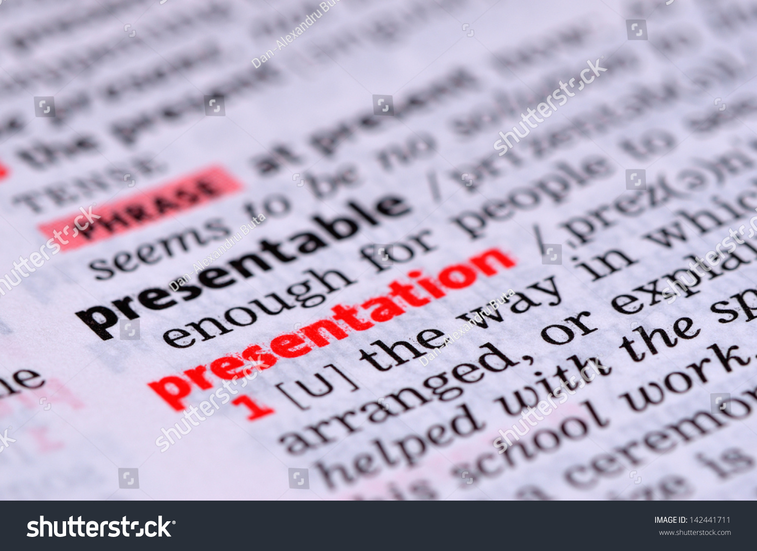 the word presentation means