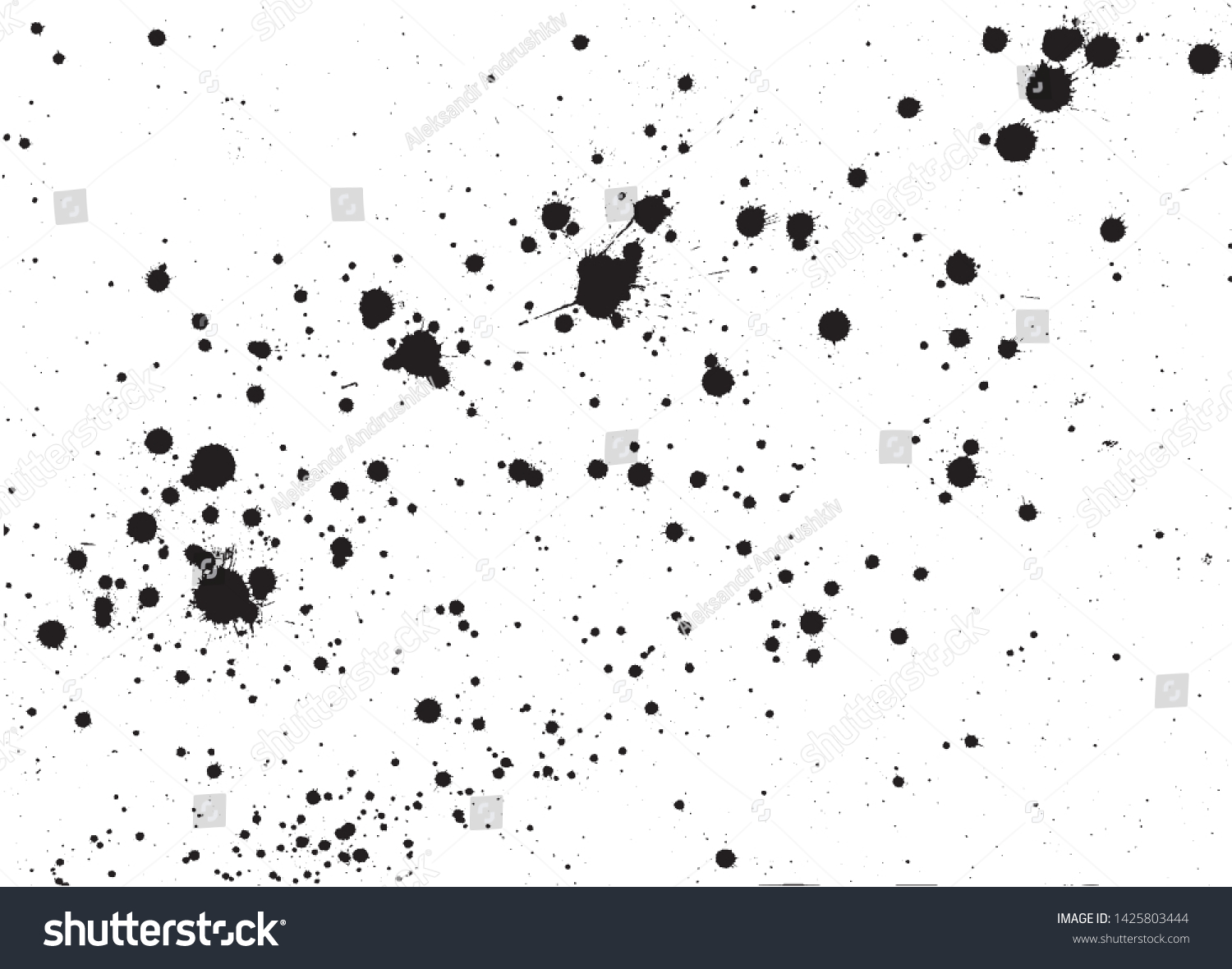 Paint Splatter Black Over White Ink Stock Vector (Royalty Free ...