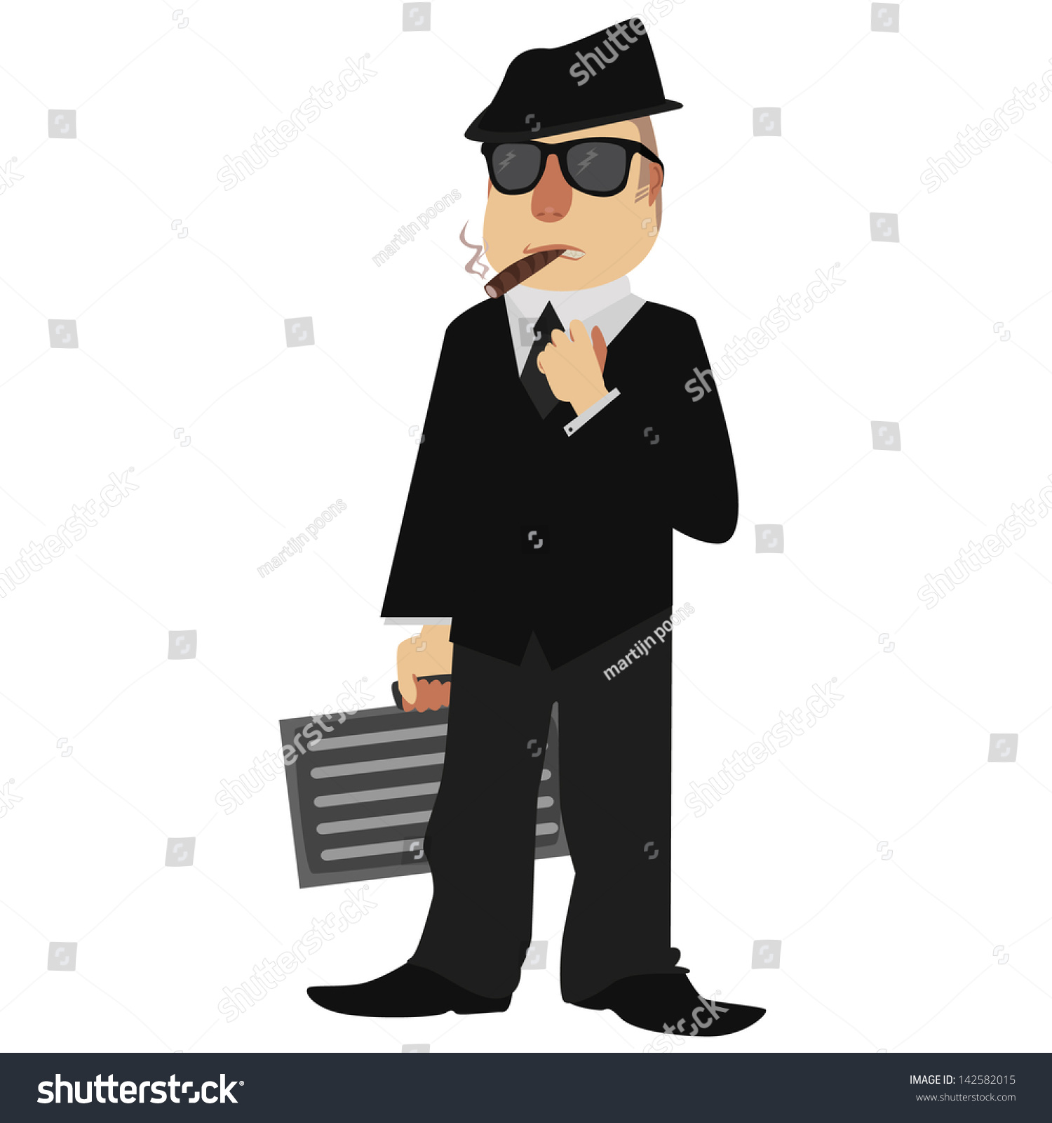 Cartoon Style Mobster Stock Vector (Royalty Free) 142582015 | Shutterstock