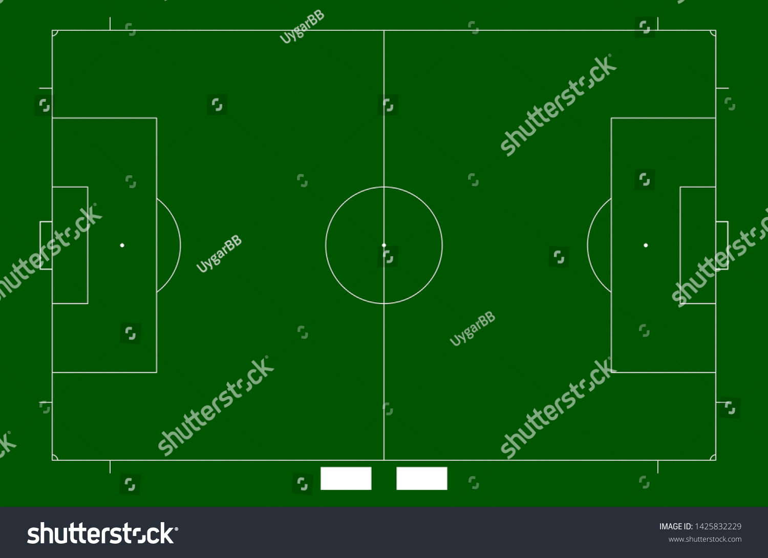 Football Soccer Court Green Background Football Stock Illustration ...