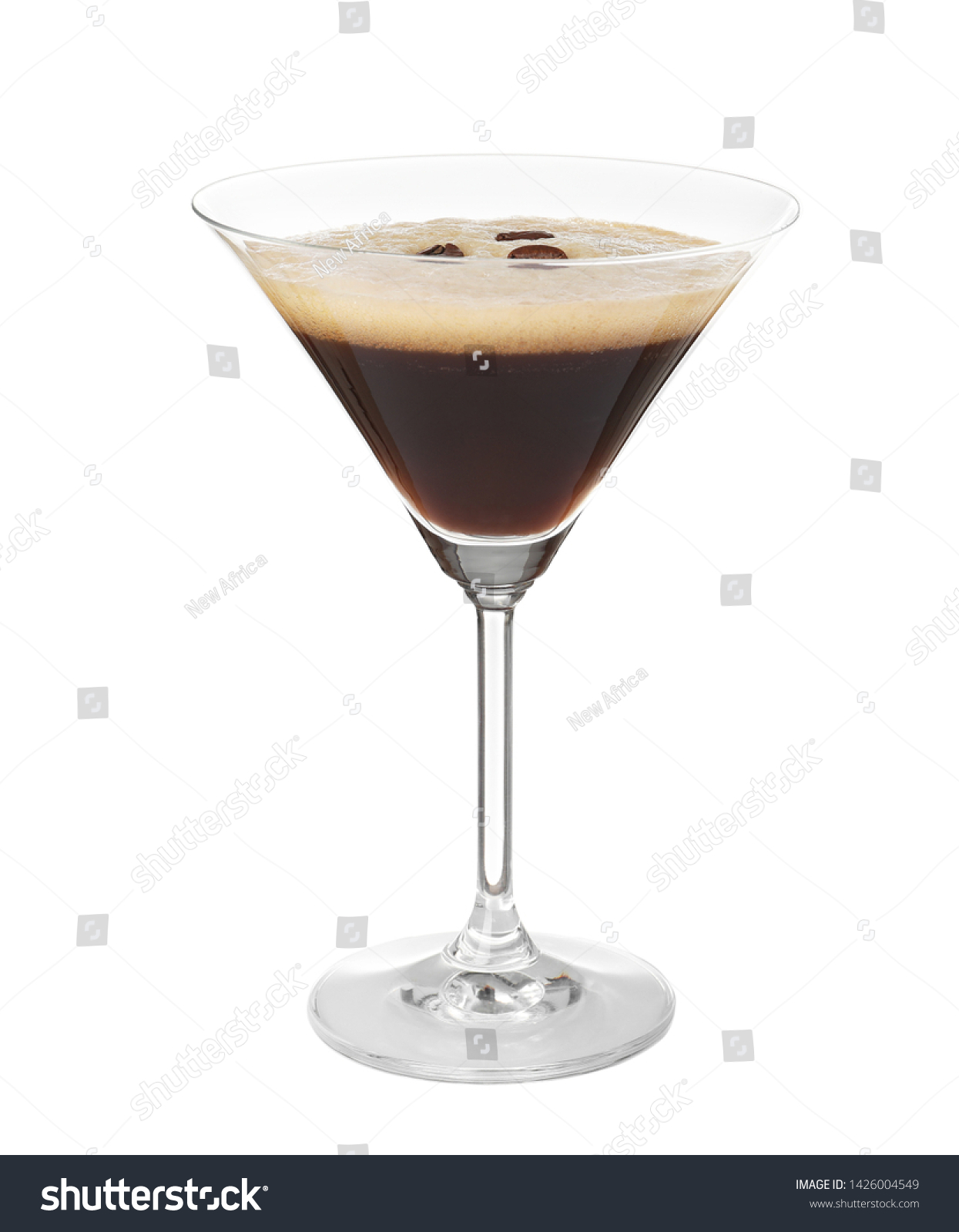 Glass Espresso Martini On White Background Stock Photo 1426004549 ...