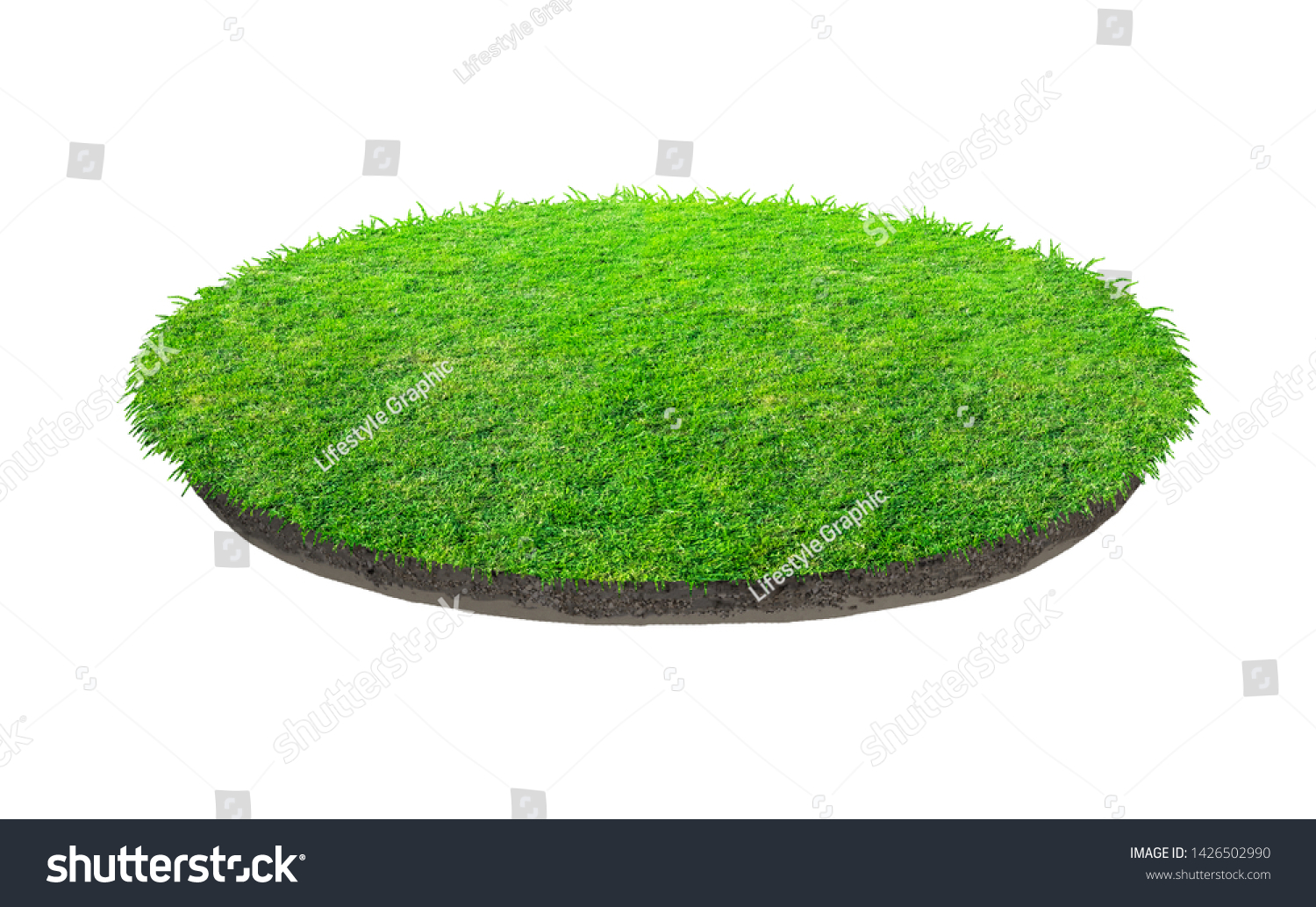 Abstract Green Grass Texture Background Circle Stock Photo 1426502990 ...