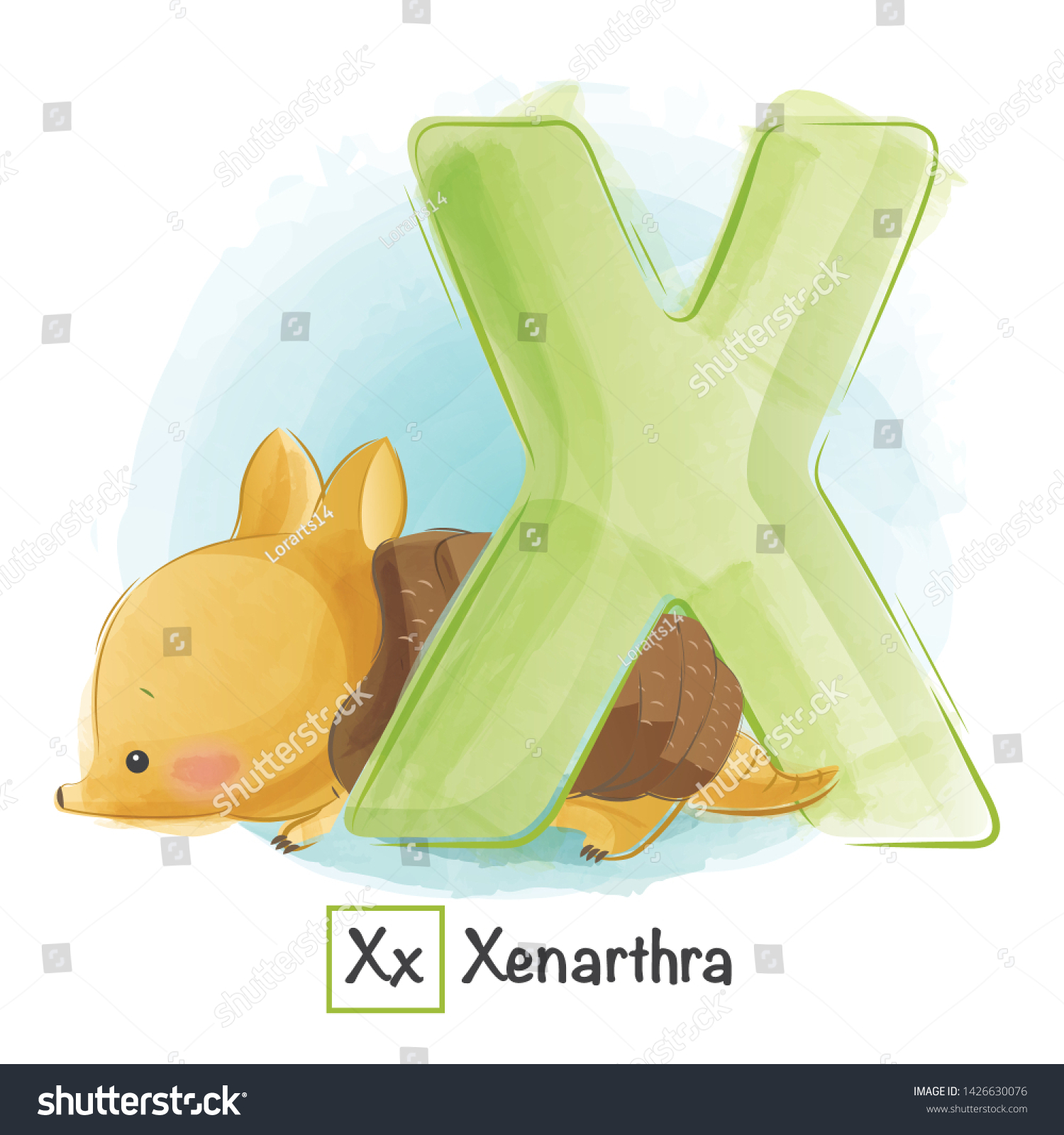 Cute Animal Alphabet Series Az Stock Vector (Royalty Free) 1426630076 ...