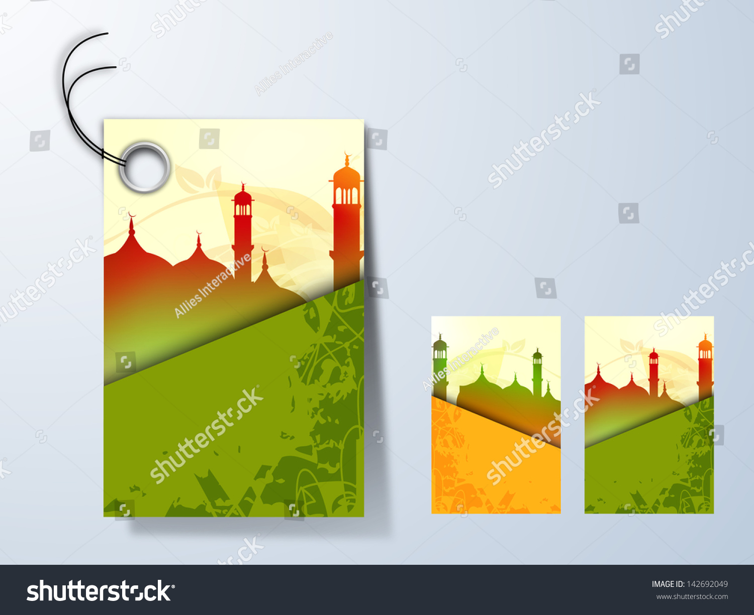 Islamic Tag Labels Stickers View Mosque Stock Vector (Royalty Free ...