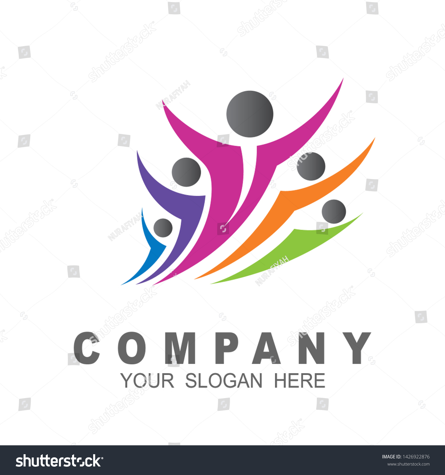 People Care Logo Design Template Social Stock Vector (Royalty Free ...