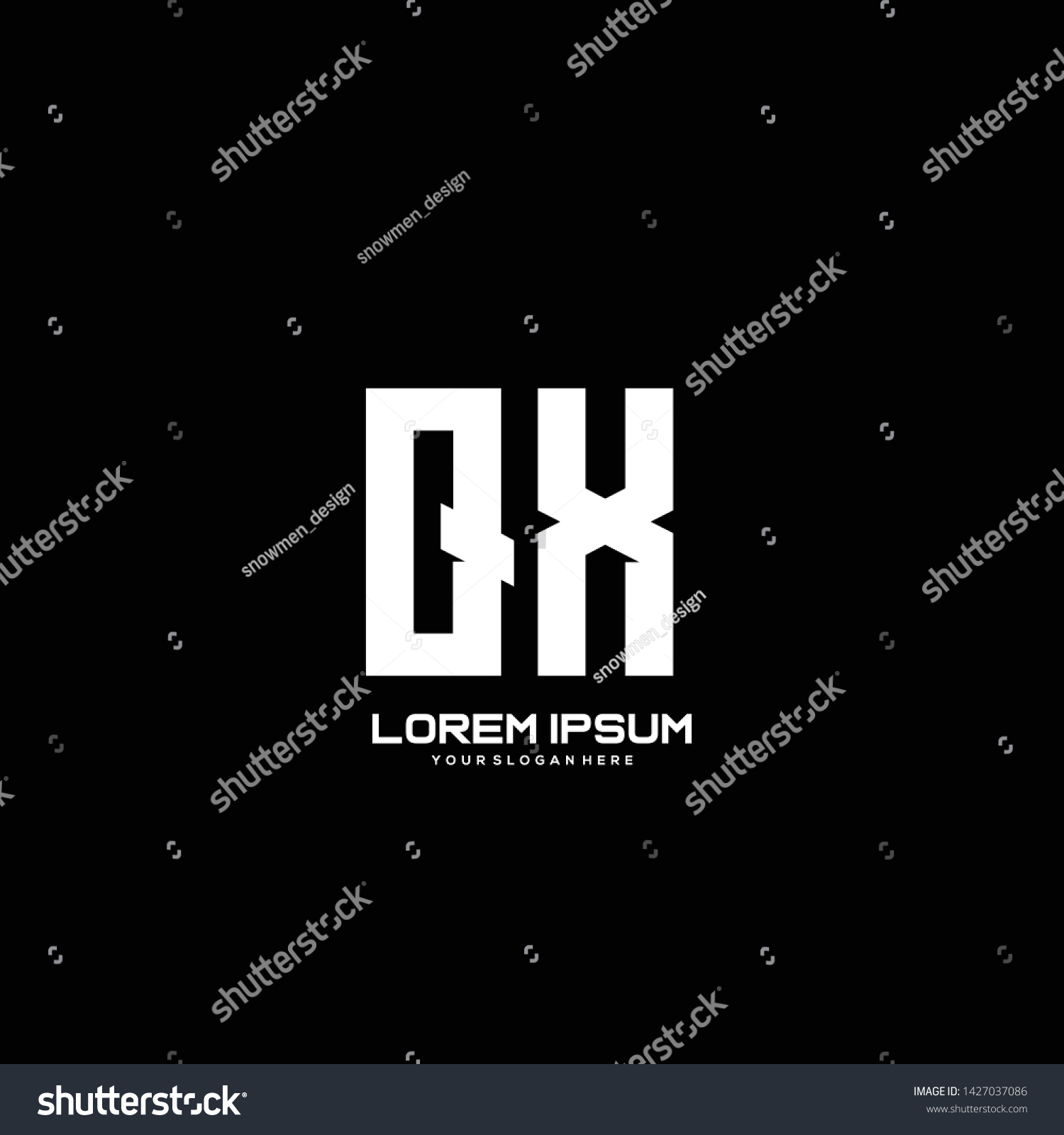 Initial Letter Qx Minimalist Art Logo Stock Vector (Royalty Free ...