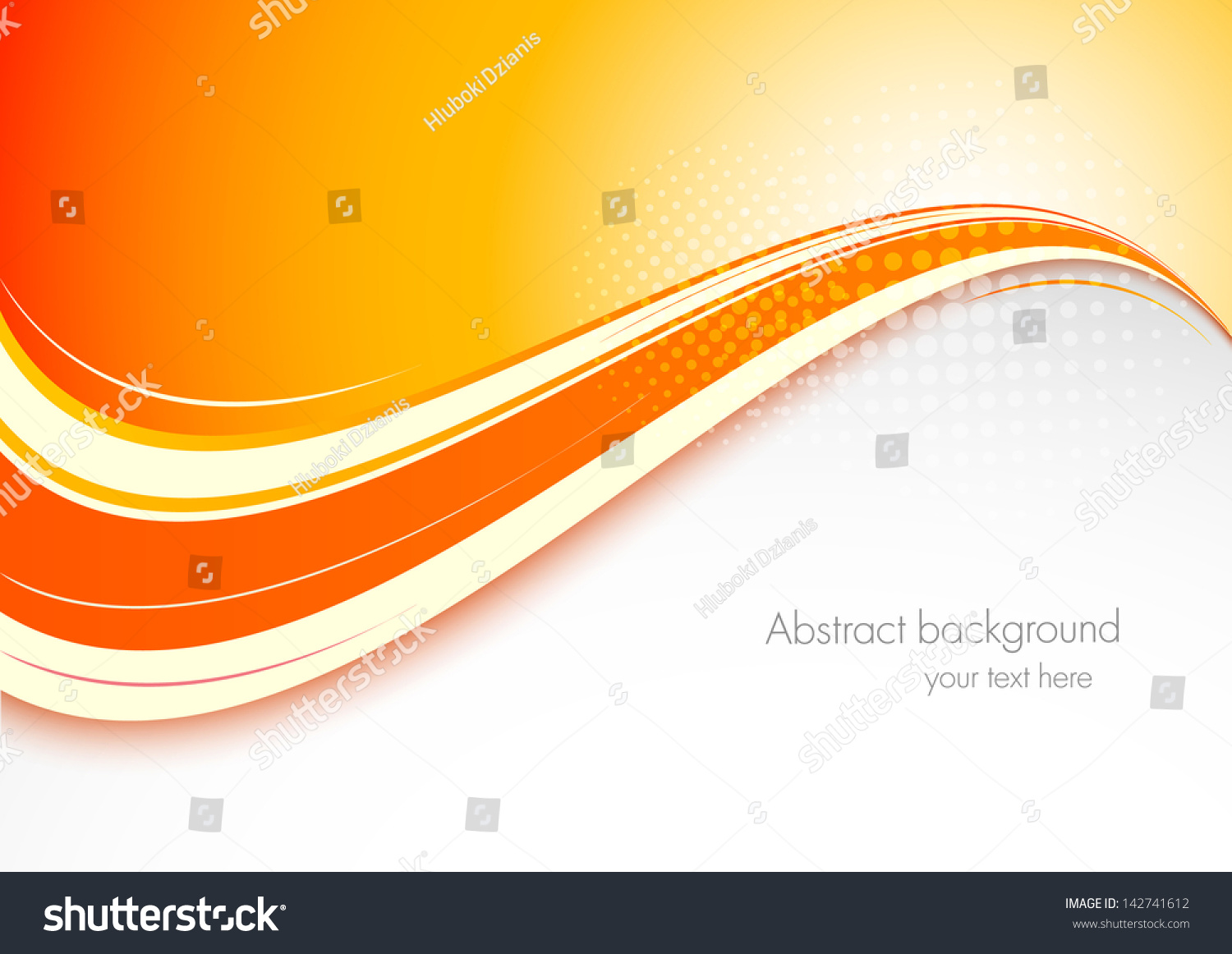 Wavy Orange Background Stock Vector (royalty Free) 142741612 