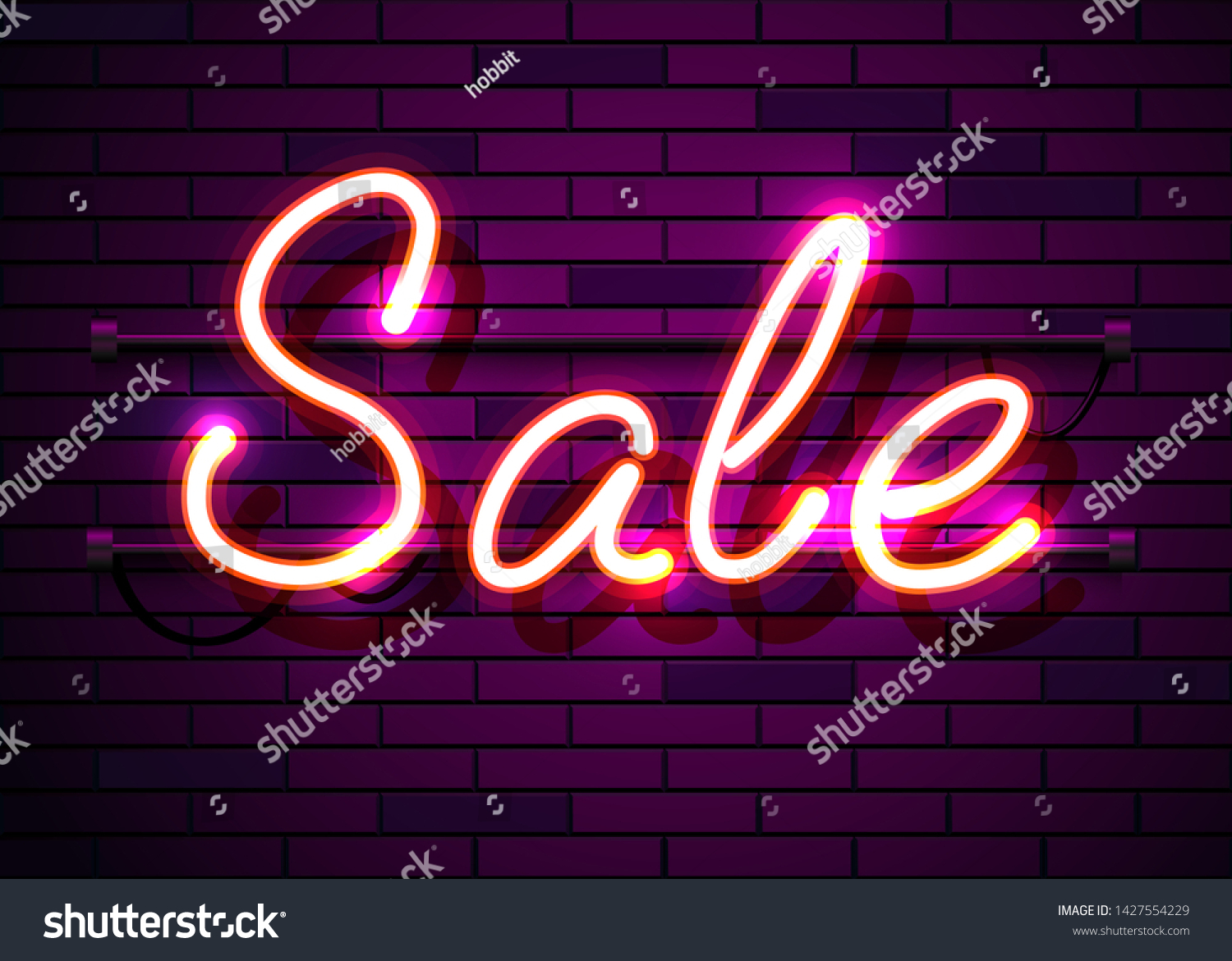 Neon Sign Word Sex On Dark Stock Vector Royalty Free 1427554229