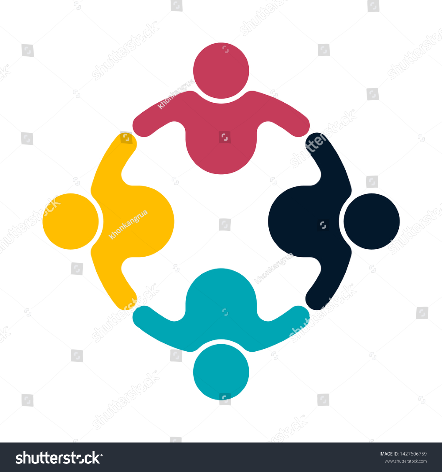 Group People Logo Handshake Circleteamwork Iconvector Stock Vector ...