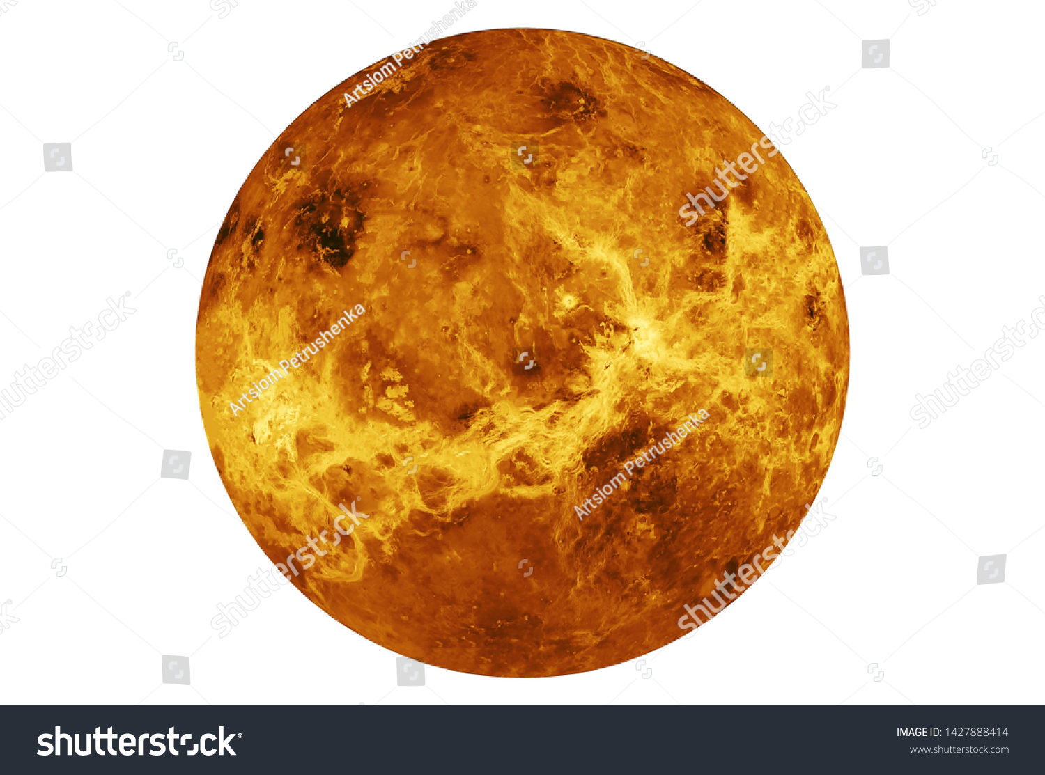 Planet Venus Entirely Isolated On White Stock Photo Shutterstock