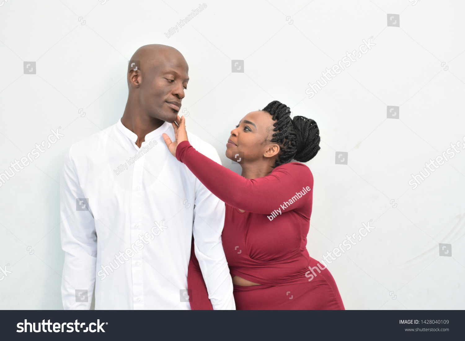 Happy African Black Couple Holding Hands Stock Photo 1428040109   Stock Photo Happy African Black Couple Holding Hands 1428040109 