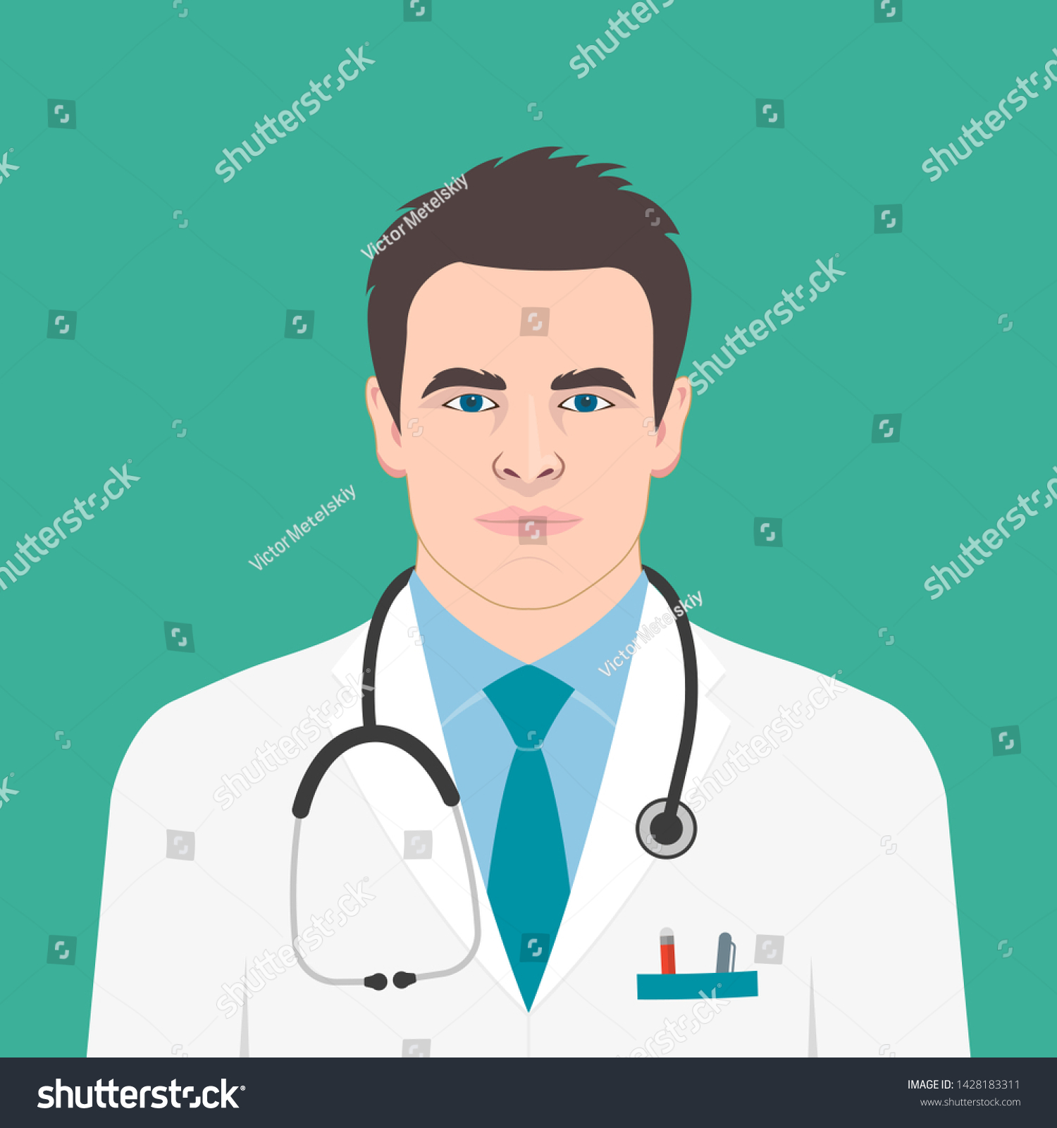 Doctor Stethoscope Physician Icon Medicine Symbol Stock Illustration ...