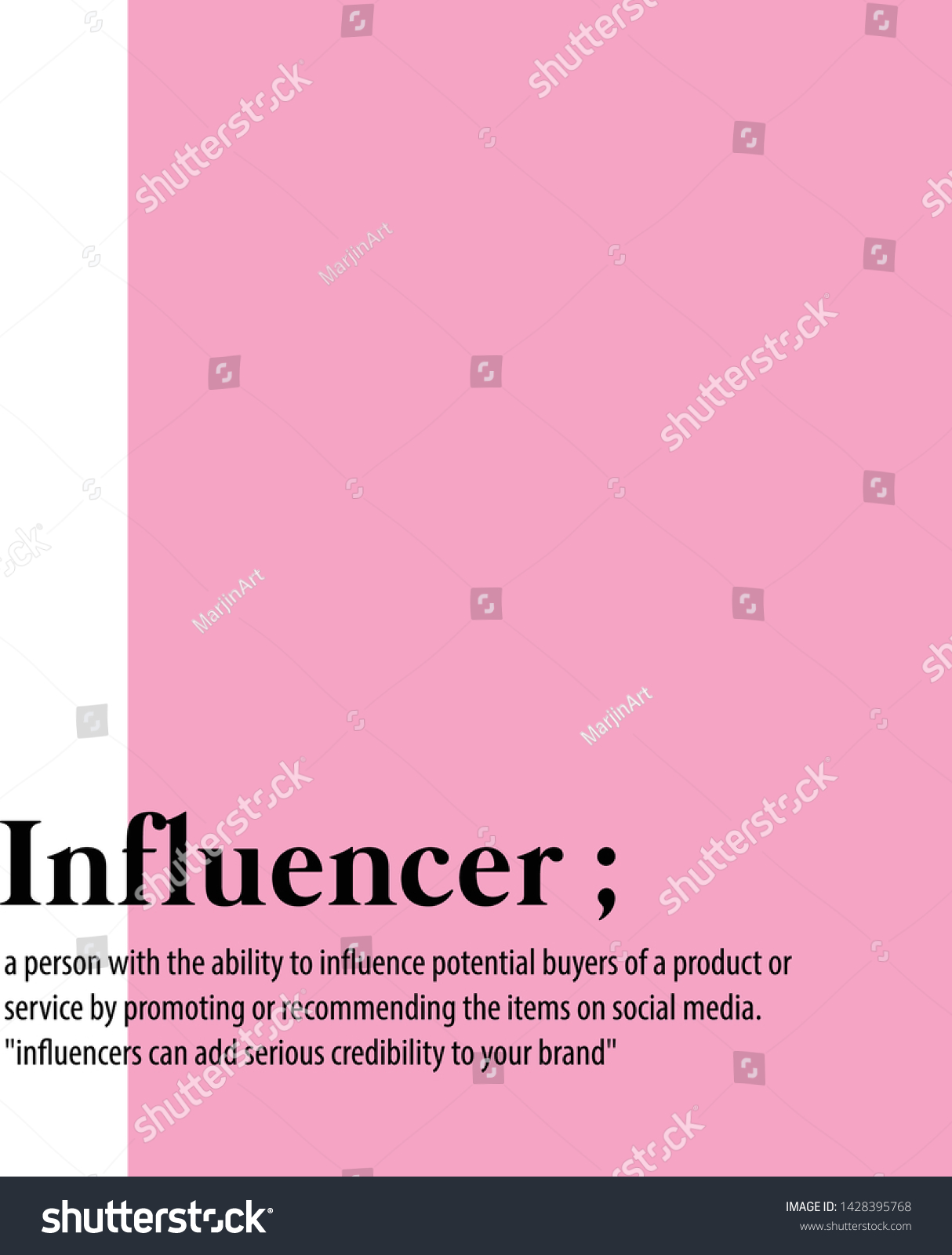 Influencer Wording Slogan Print Tshirt Graphic Stock Vector (Royalty