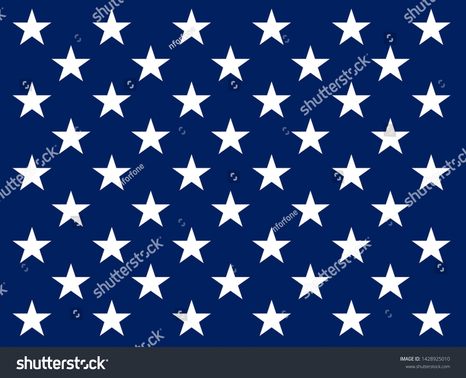 50 White Stars Usa Flag Illustration Stock Illustration 1428925010 ...