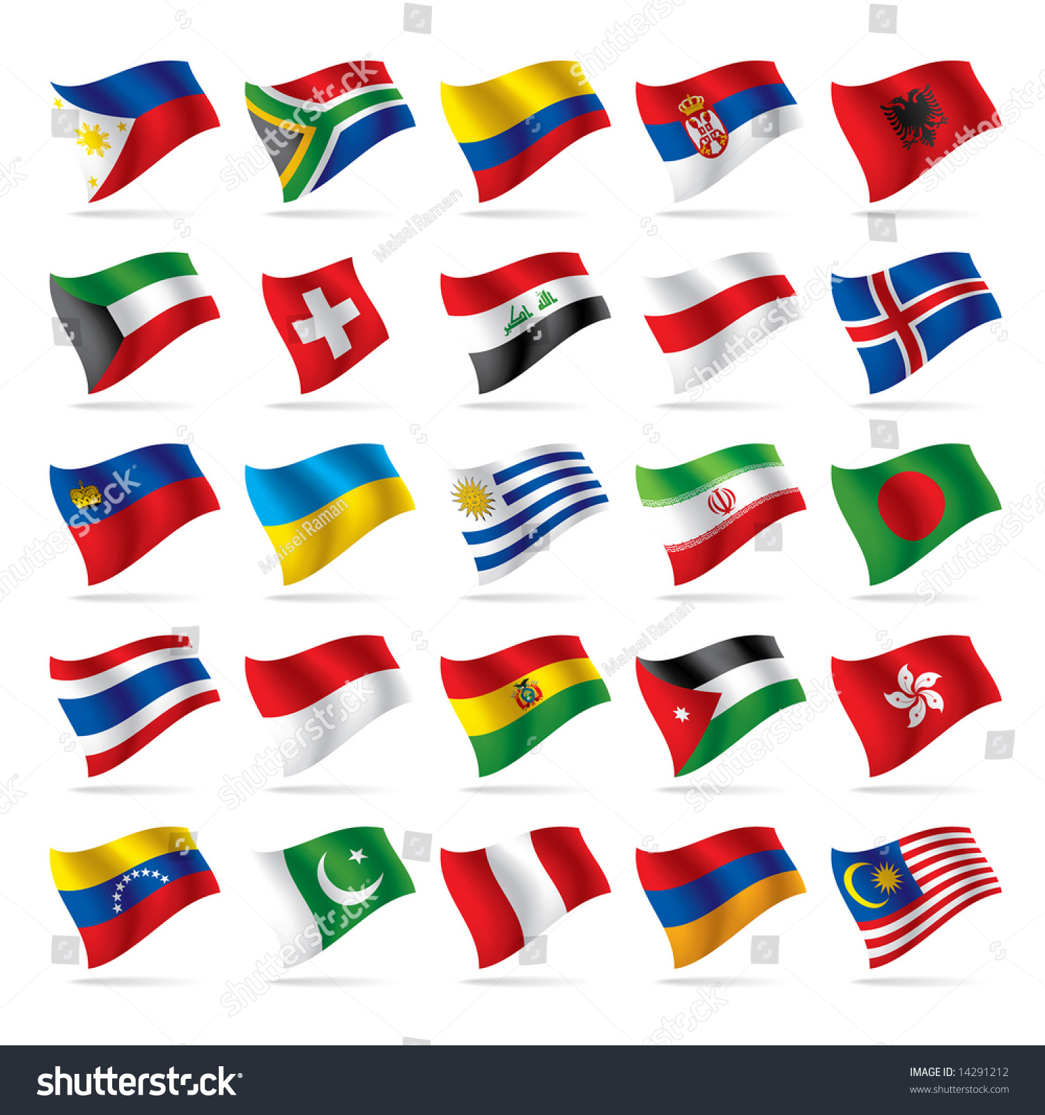 Vector Set World Flags 3 Stock Vector (Royalty Free) 14291212 ...